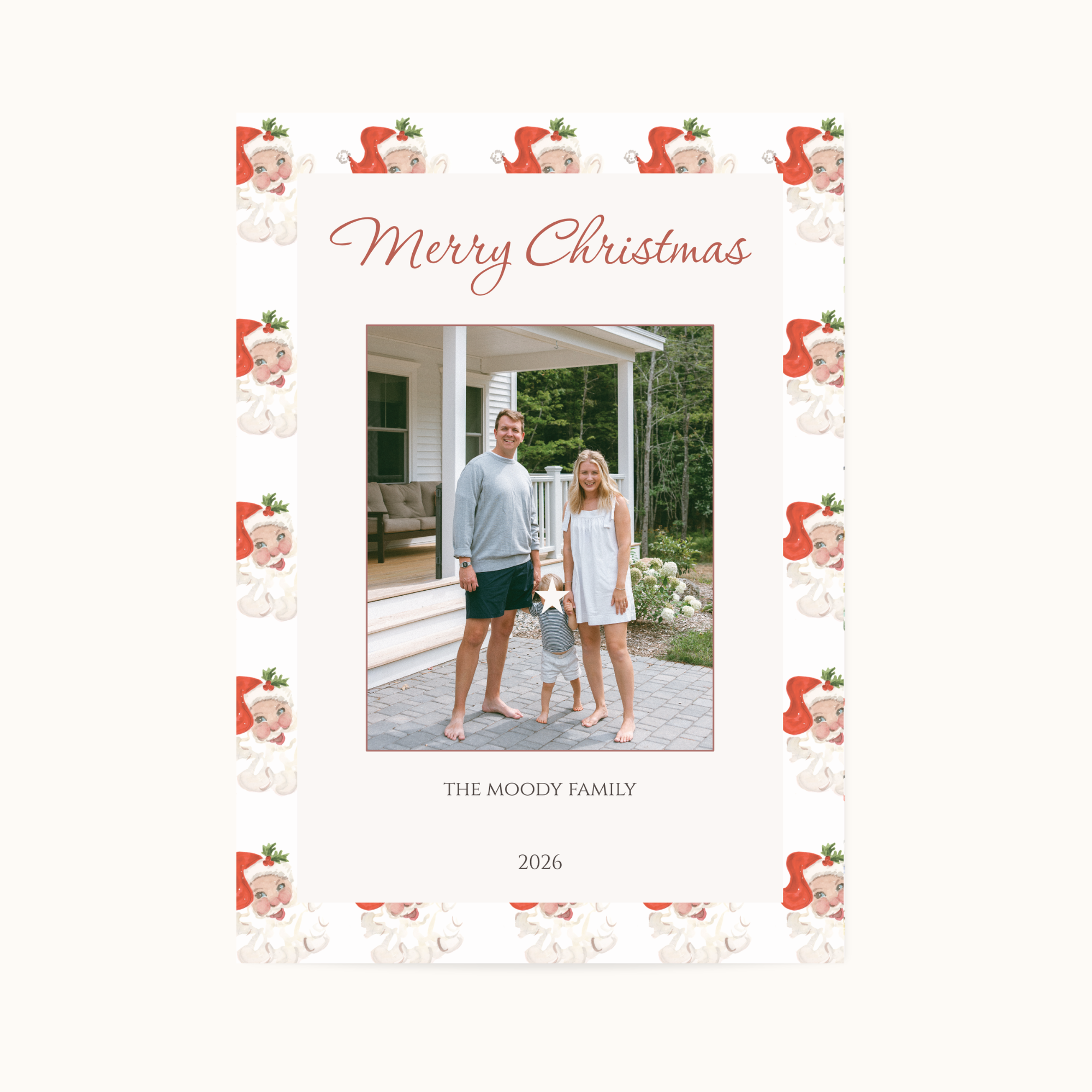 "Santa Claus" Personalized Christmas Card