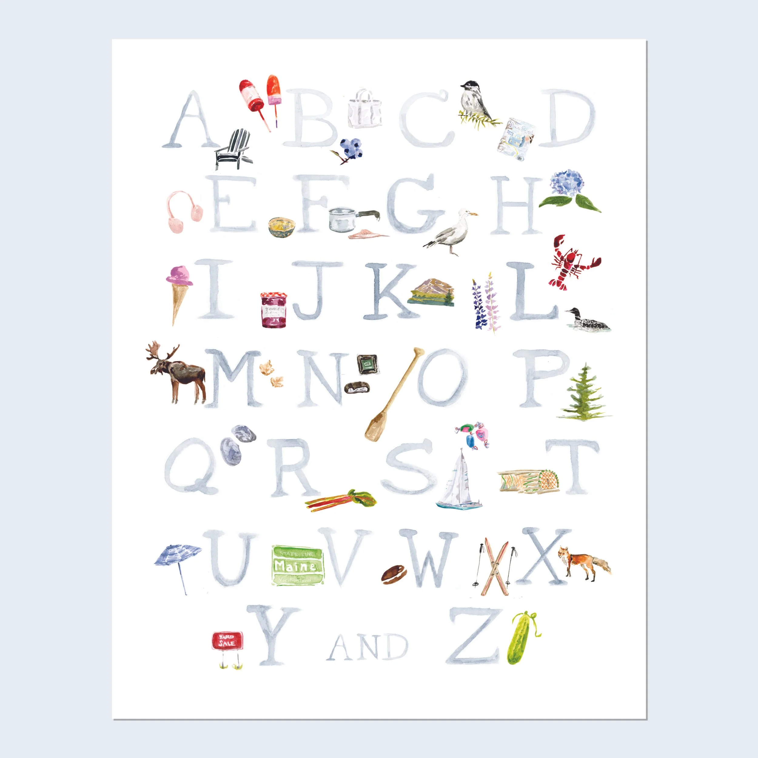 Maine Alphabet Print
