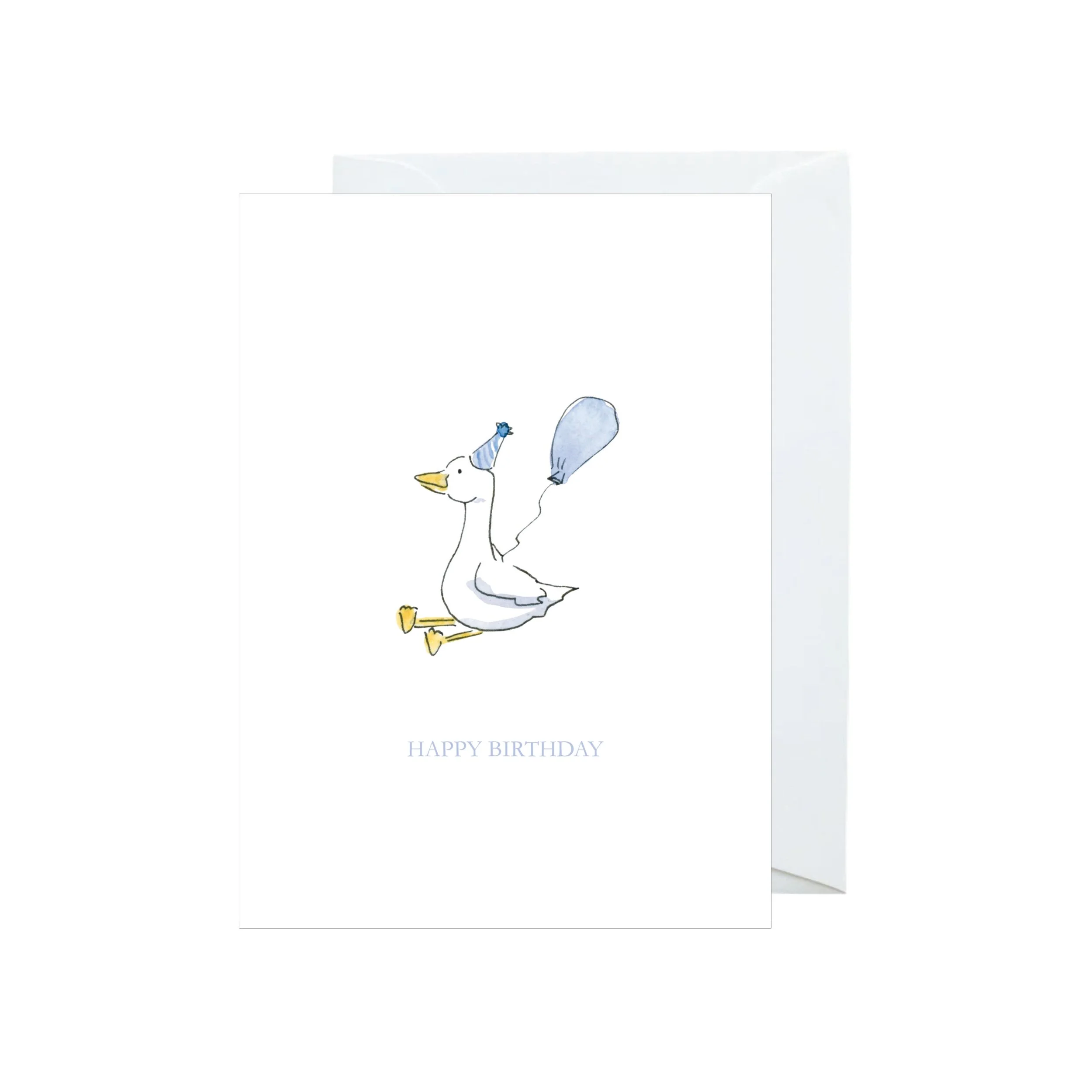 Birthday Goose Notecard (Light Blue)