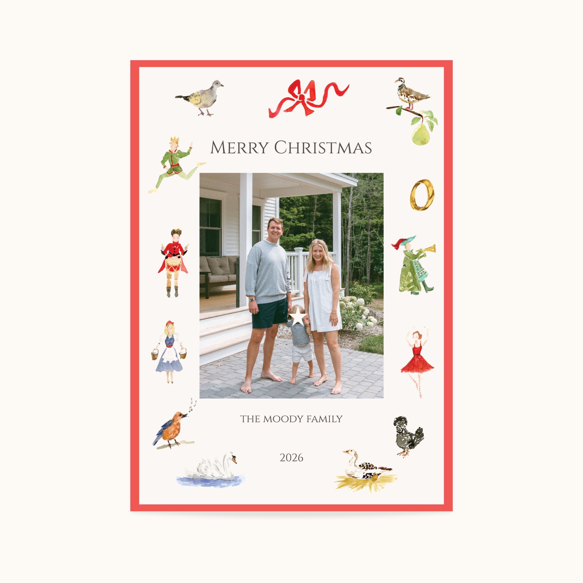 "Twelve Days #2" Personalized Christmas Card