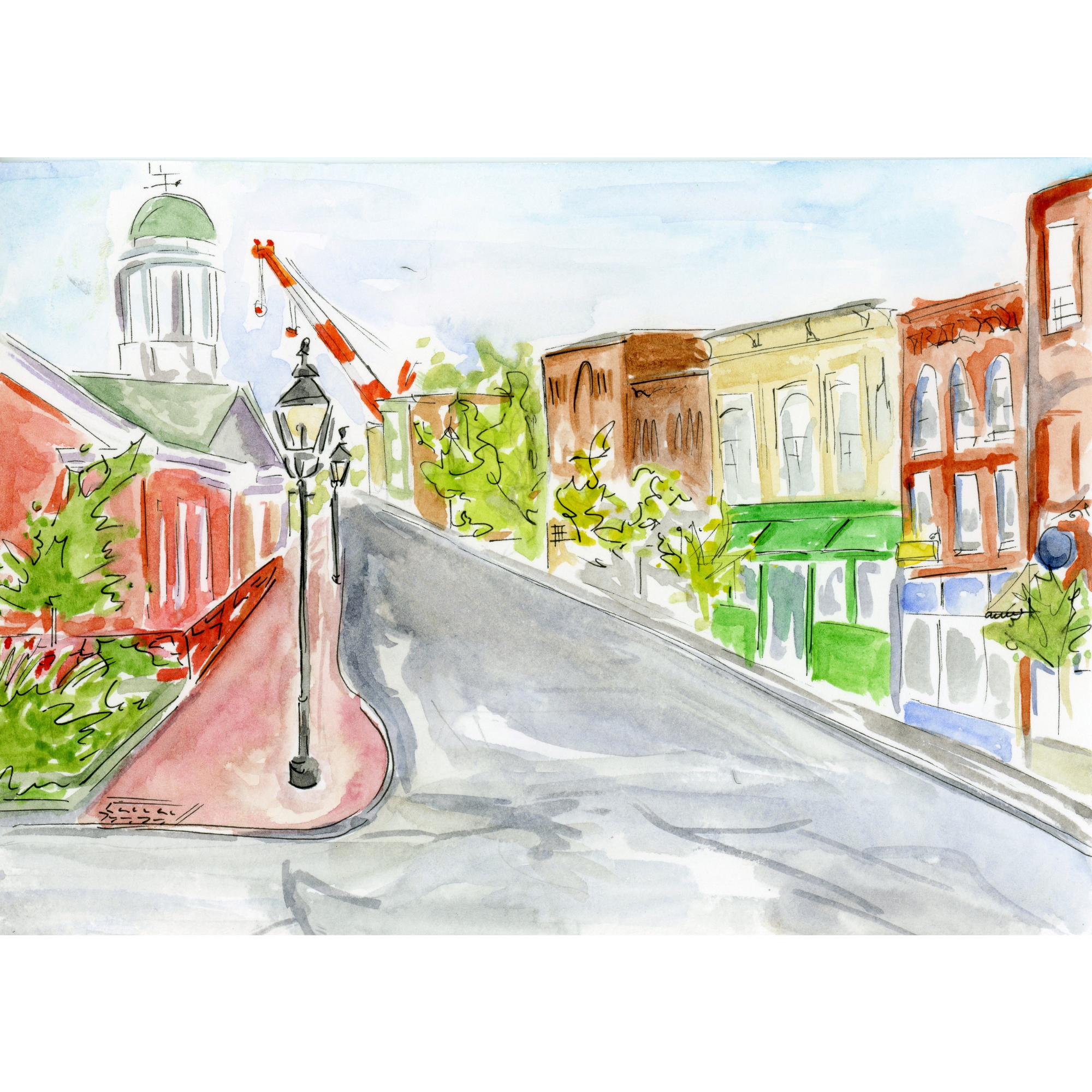 Downtown Bath Maine Print