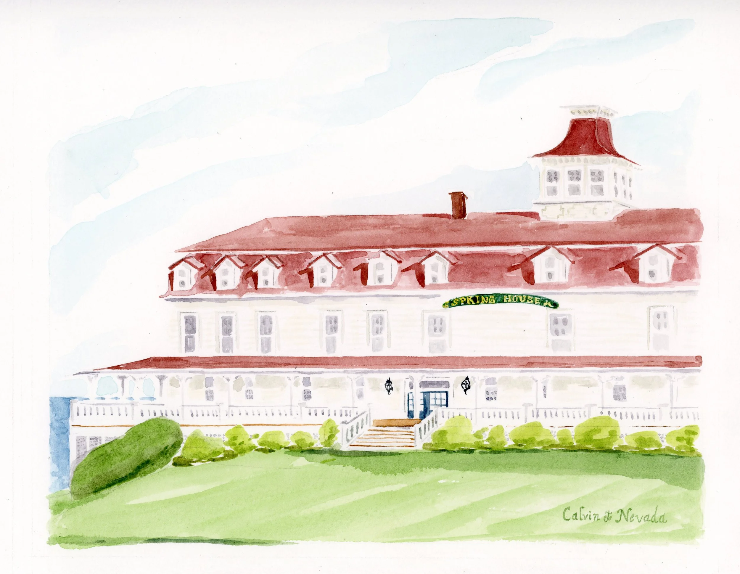 Custom House or Venue Watercolor Painting