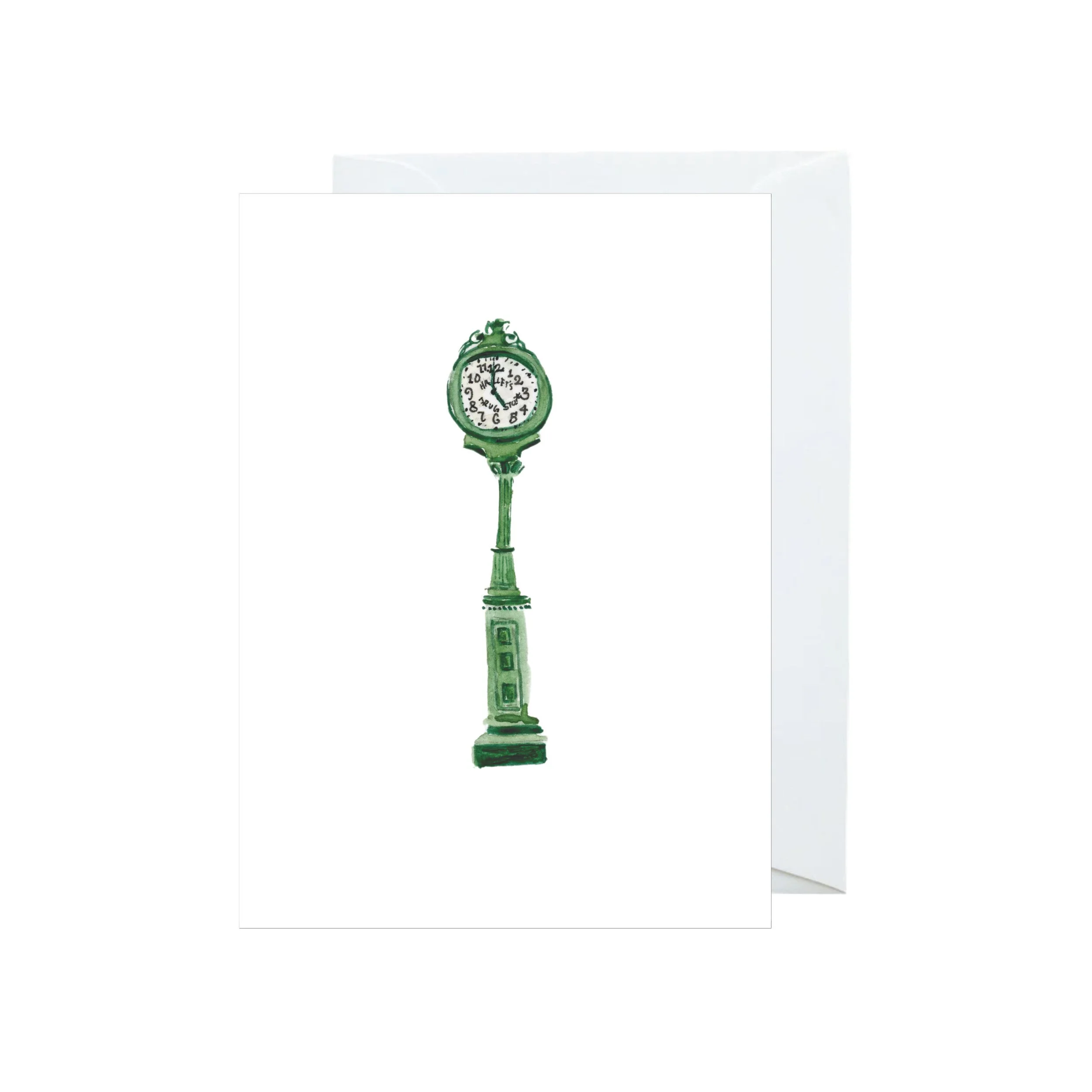 Bath - Hallett's Clock Notecard