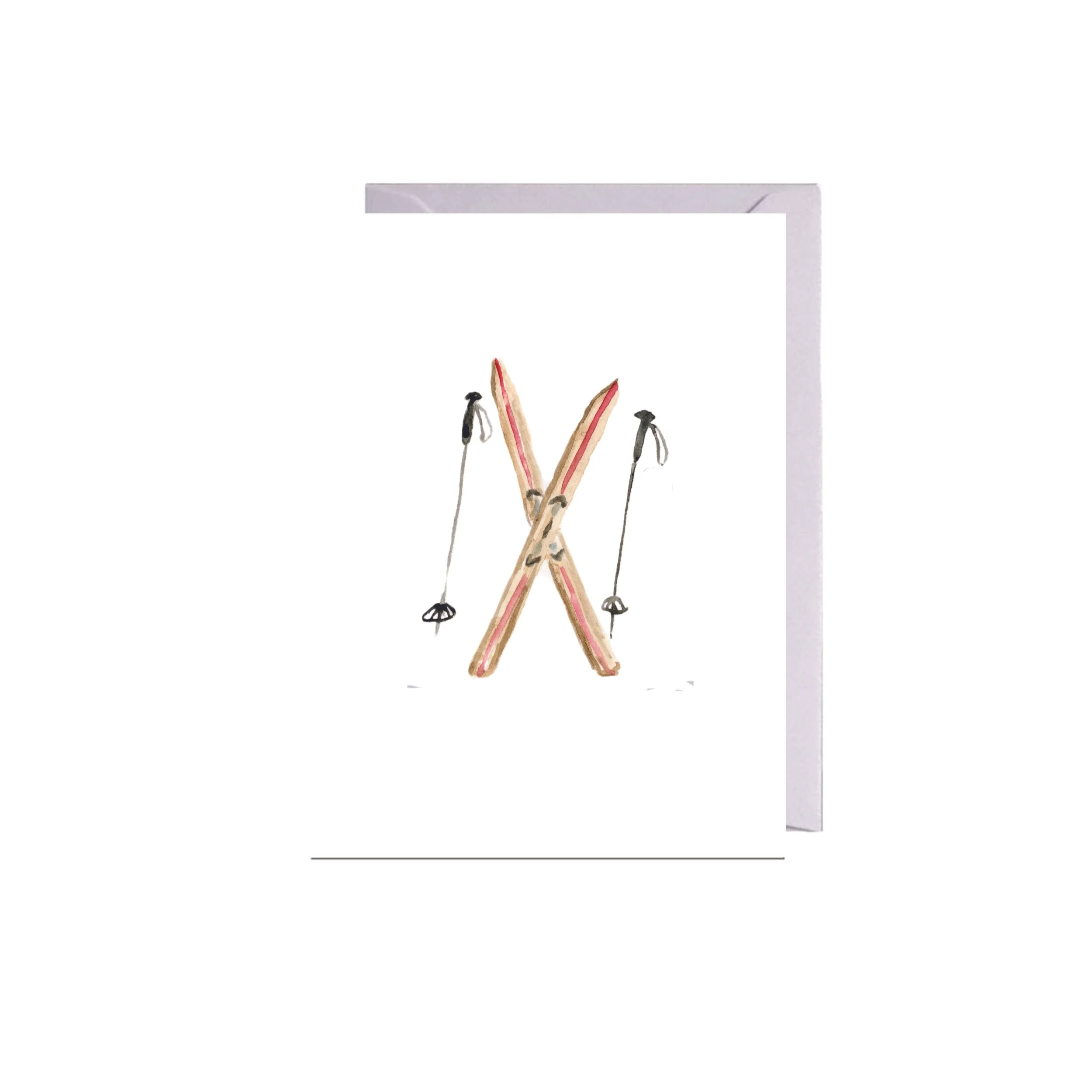 Cross Country Skis Notecard