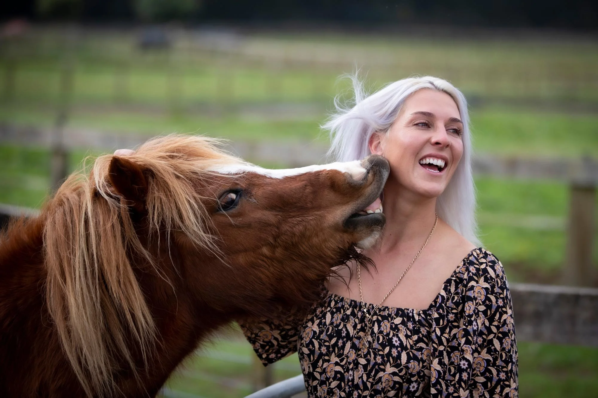 Erin Leighton at home with her horse, Matamata.
Photograph Michael Craig