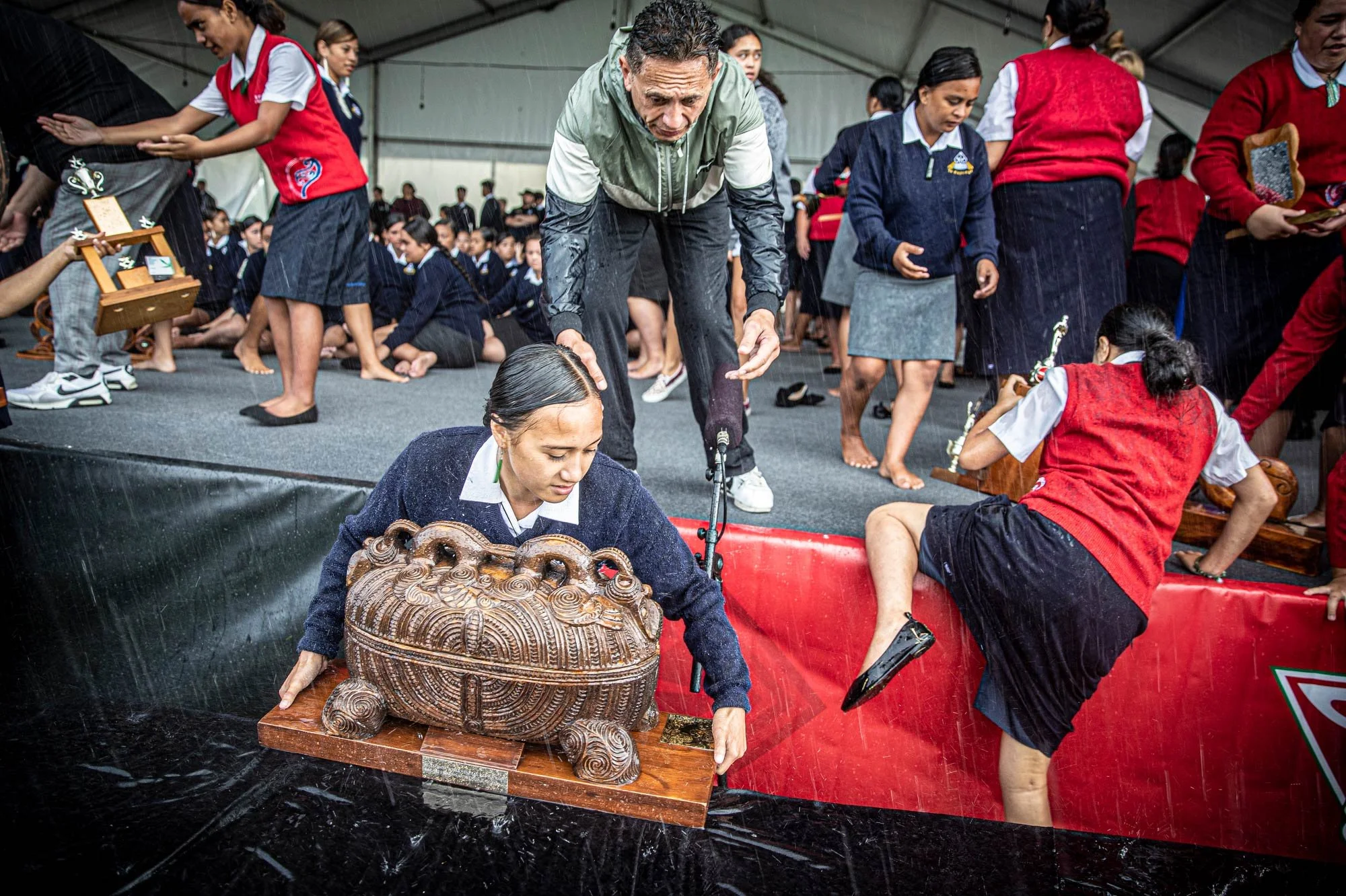 ASB Polyfest Powhiri. 
Photograph by Michael Craig