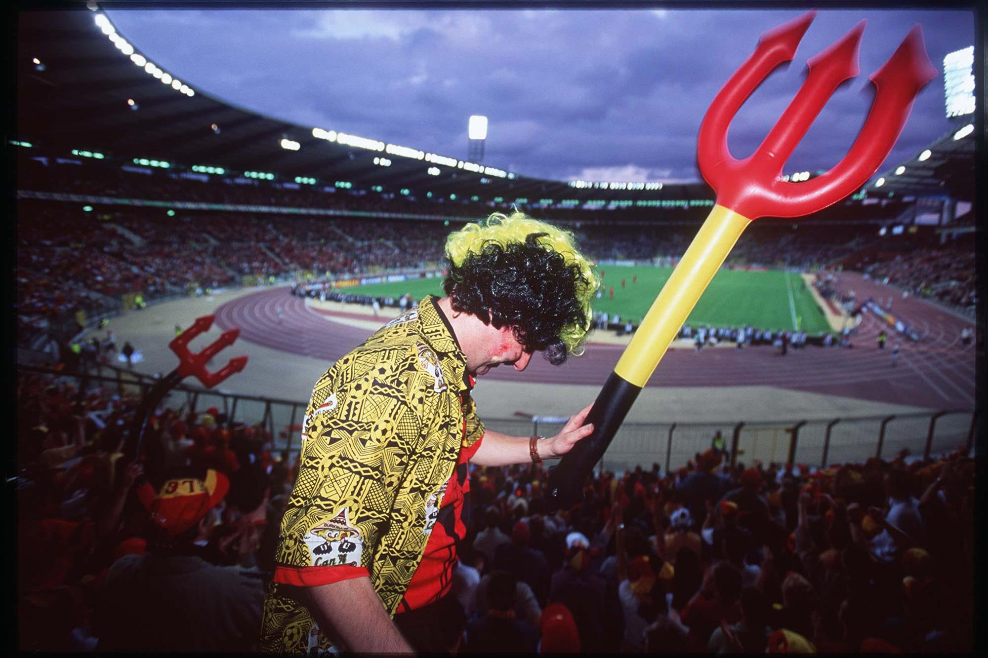 Euro 2000 - Brussels. Belgium v Italy.
Belgian fans.