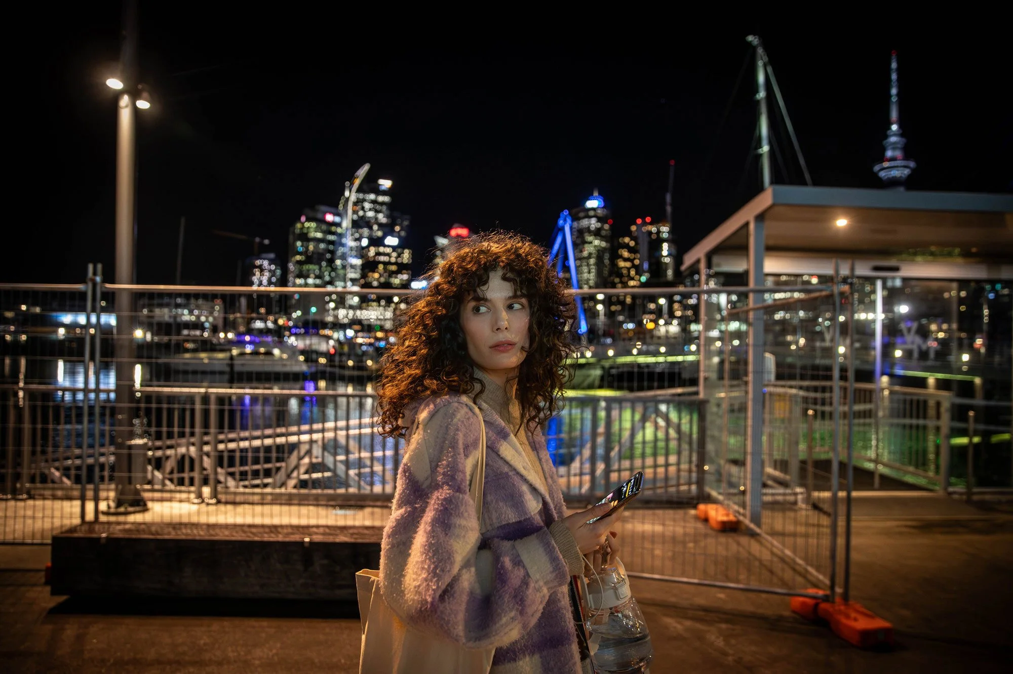 8:04 PM Days work complete, Hope starts the journey home. Hope Phillips walks three runways shows on the first day of Kahuria - New Zealand Fashion Week.