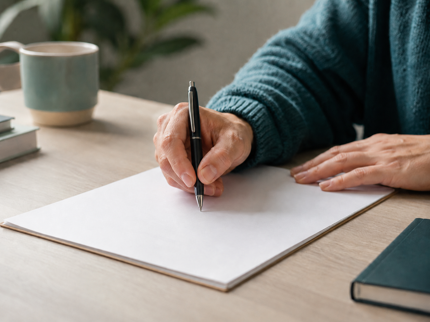 Provider completing forms and letters for documentation of support needs