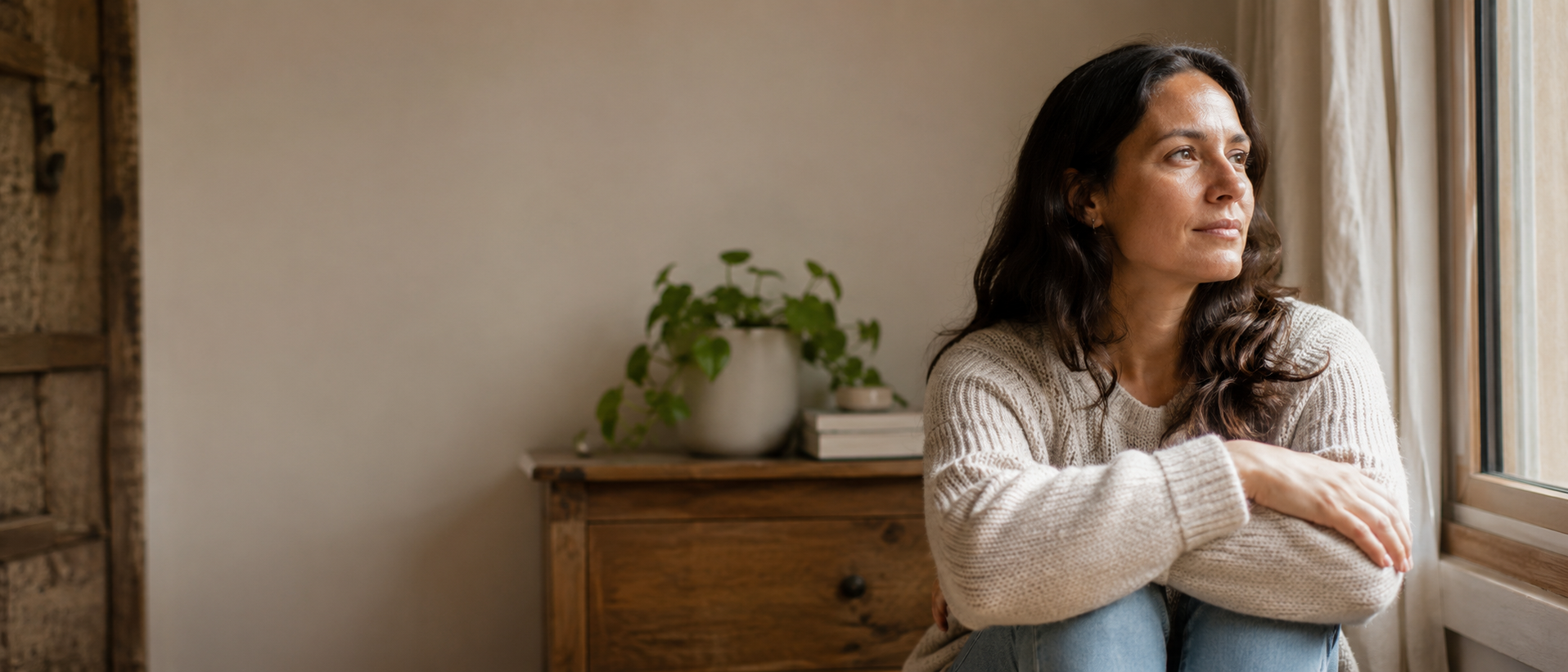 Person resting peacefully in warm natural light, representing hope and recovery in depression treatment