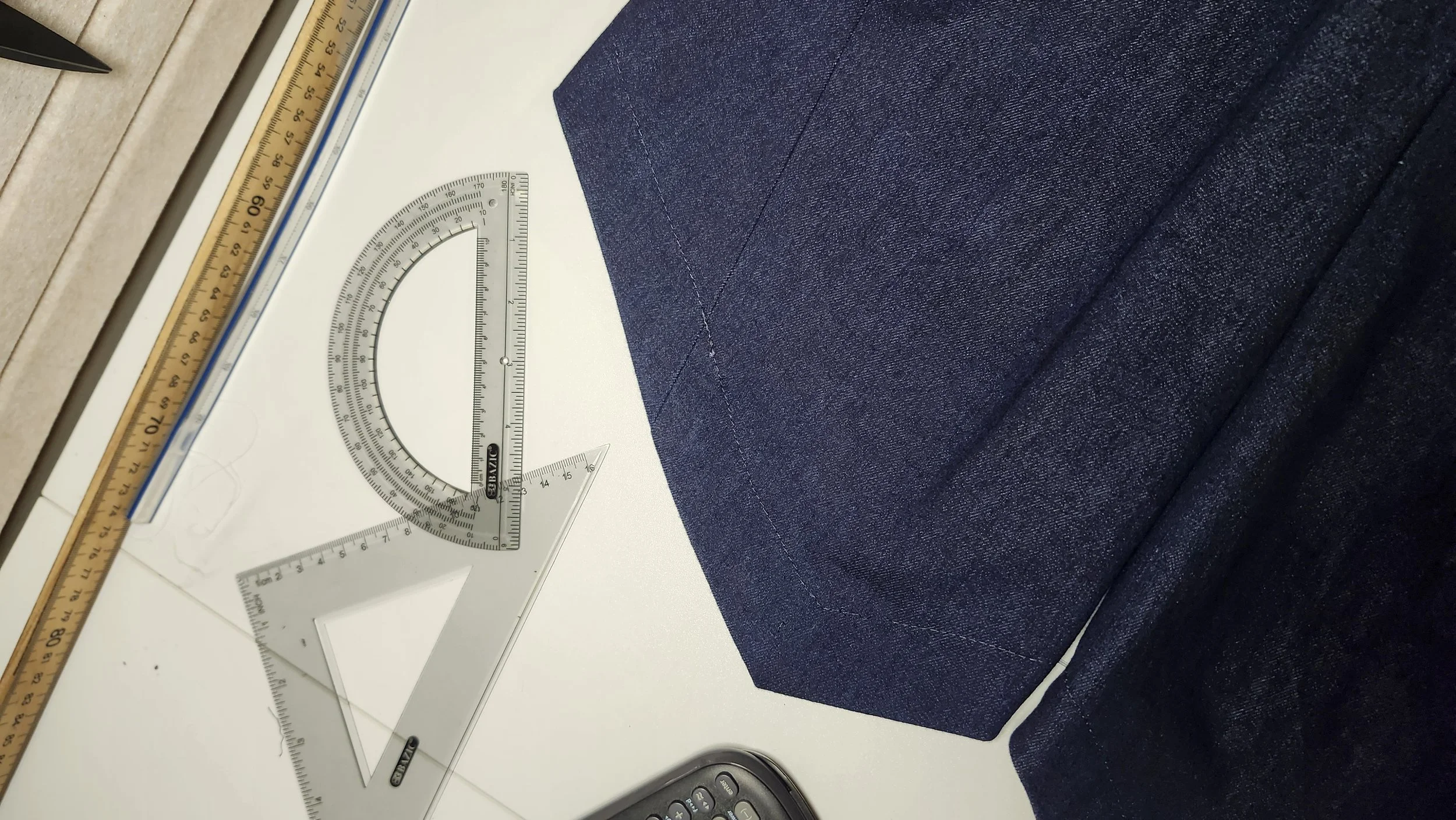 Asymmetrical angled hem