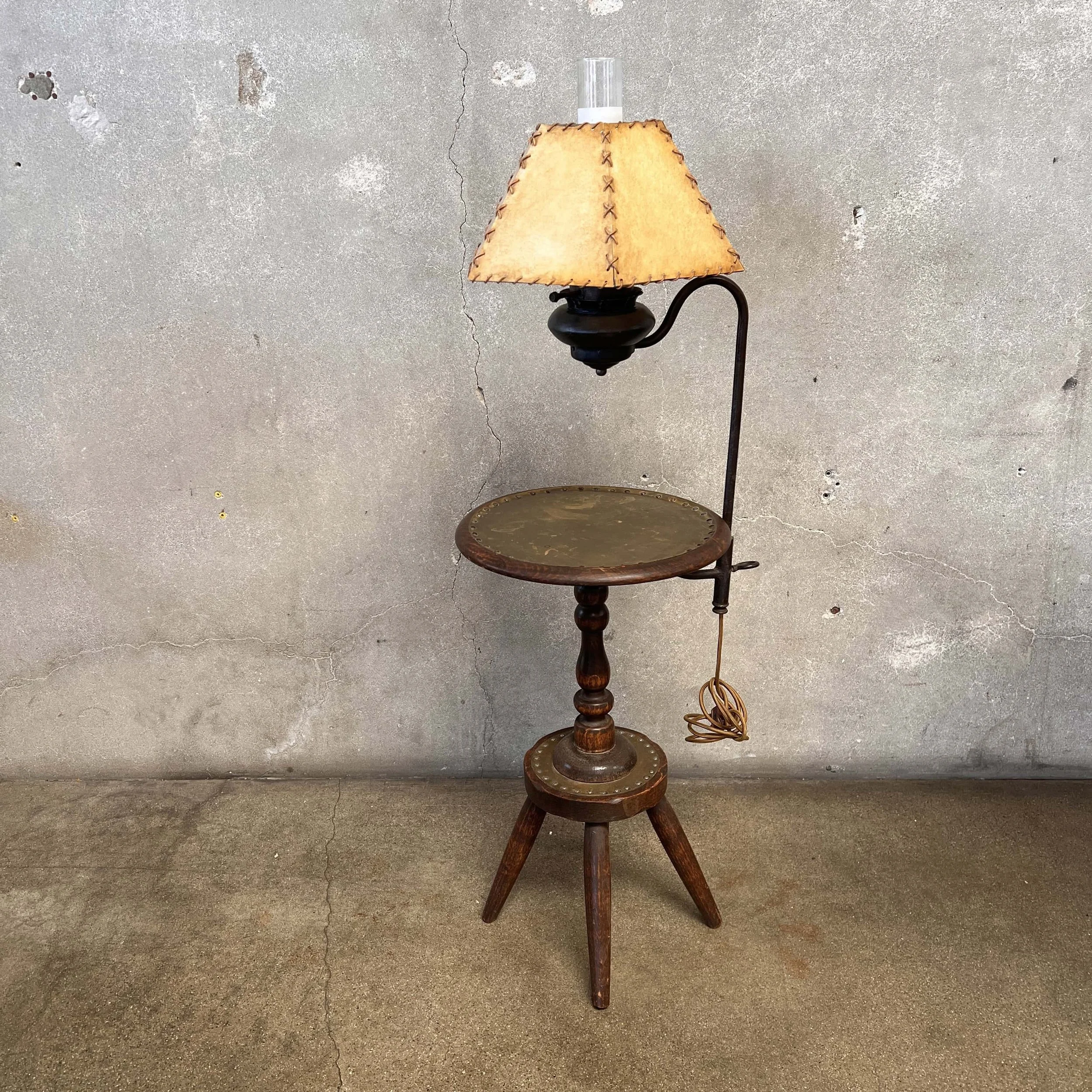 Monterey Furniture Early Lamp Table With Brass Details1.jpg