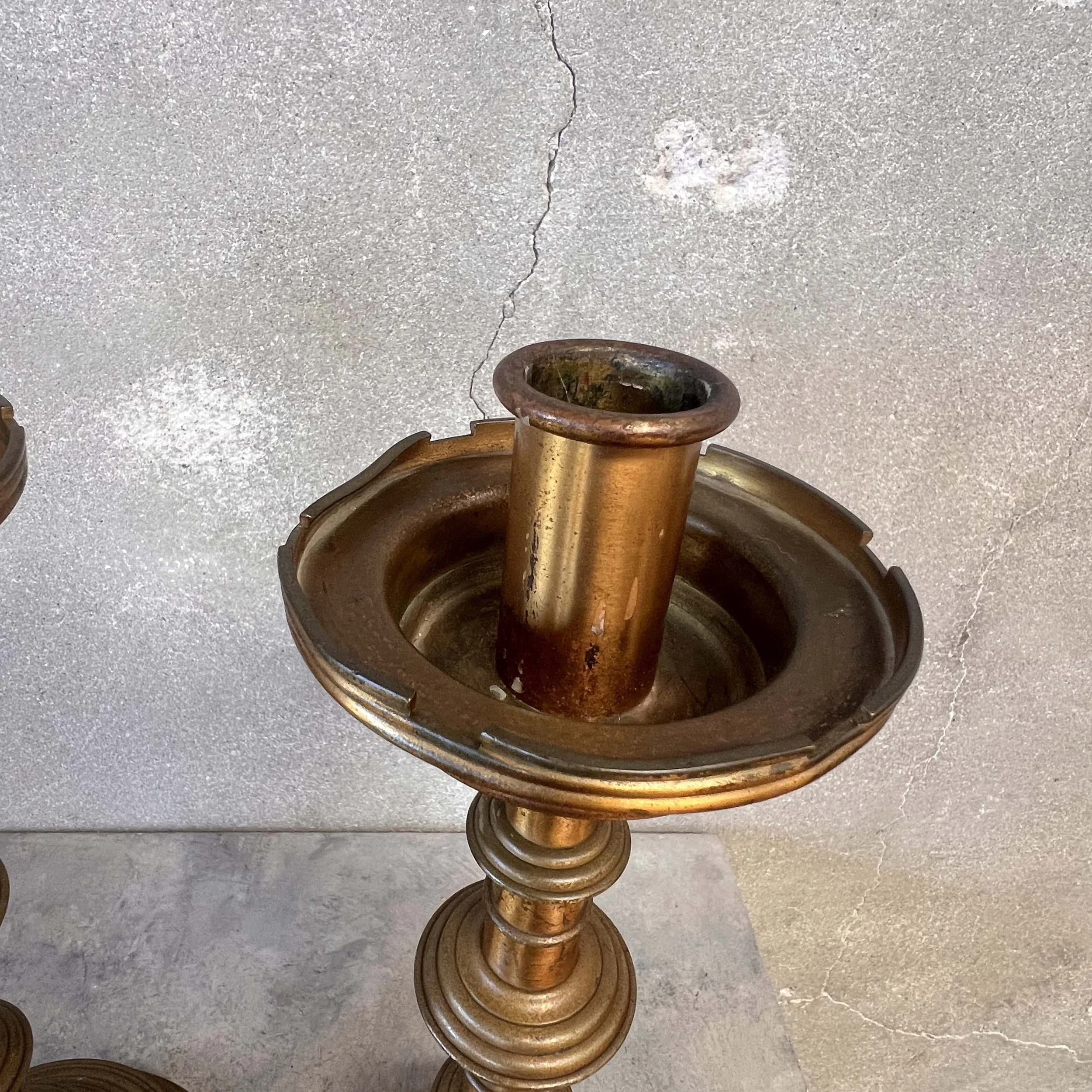 Pair of Large Gorham Brass Candlesticks2.jpg