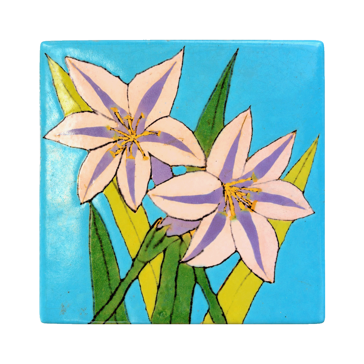 San Jose Pottery Tile - Lilies