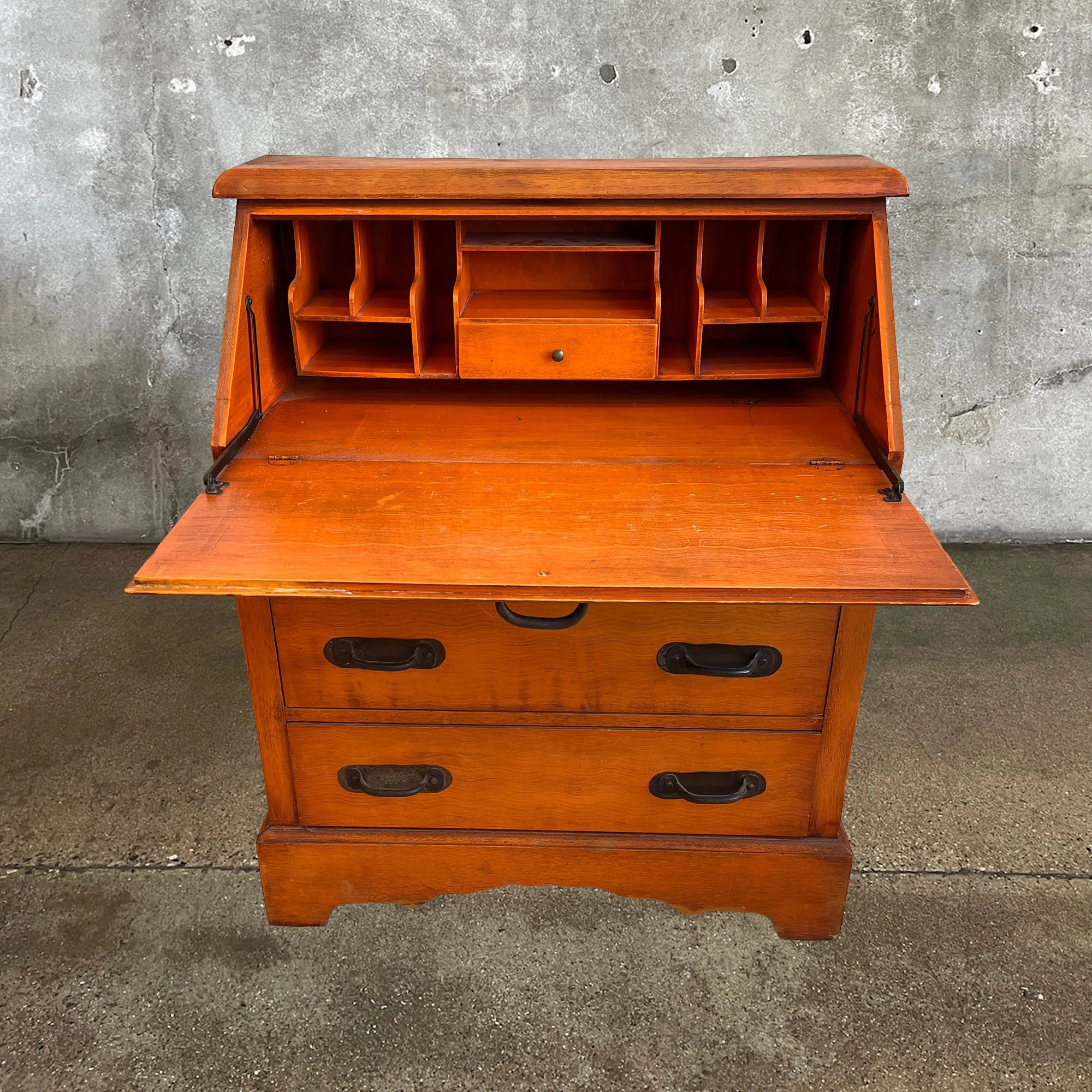 Monterey Furniture Rare Orange Drop Fron Secretary IMG_8044.jpg