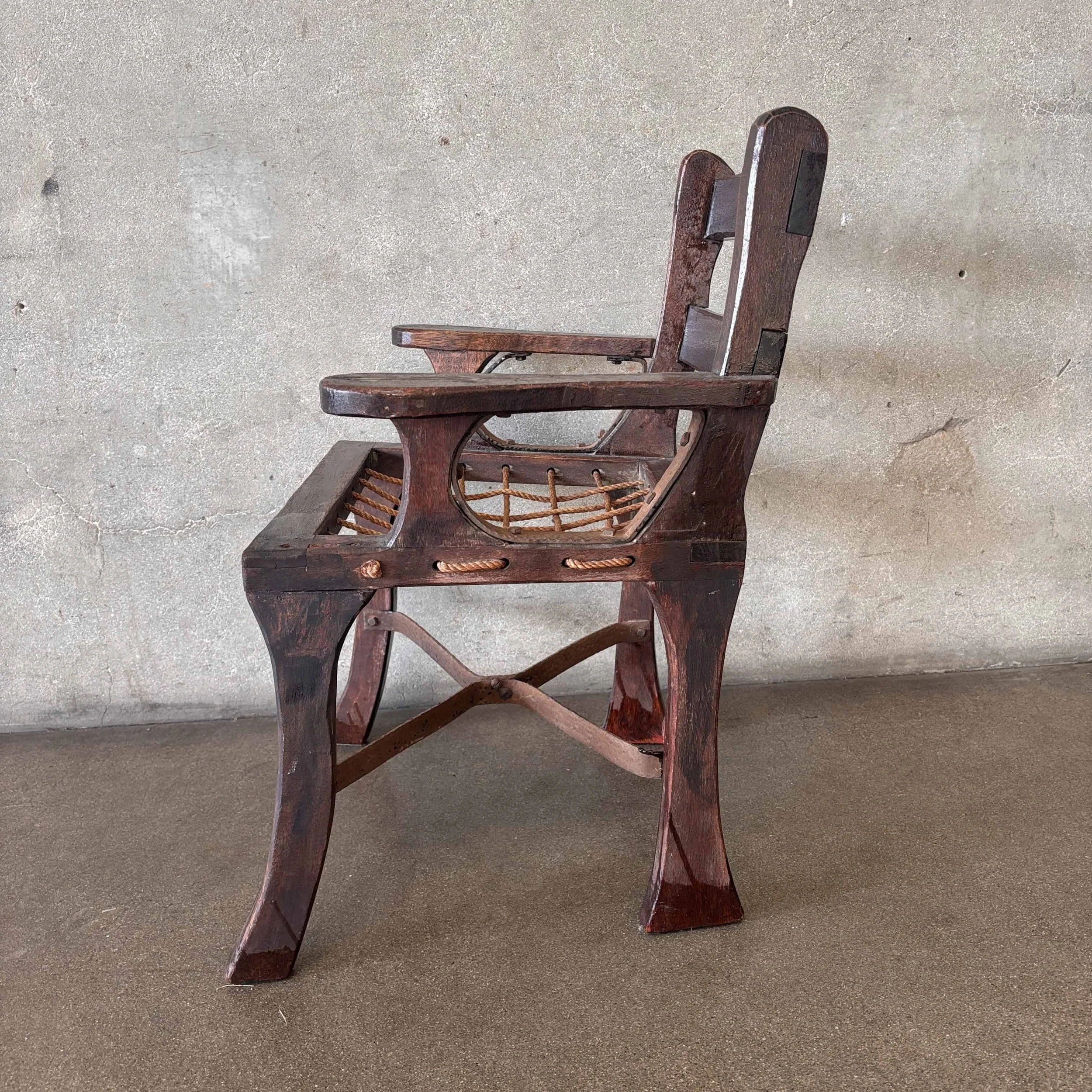 1930s Monterey Style Folk Art Childs Chair 2.jpg