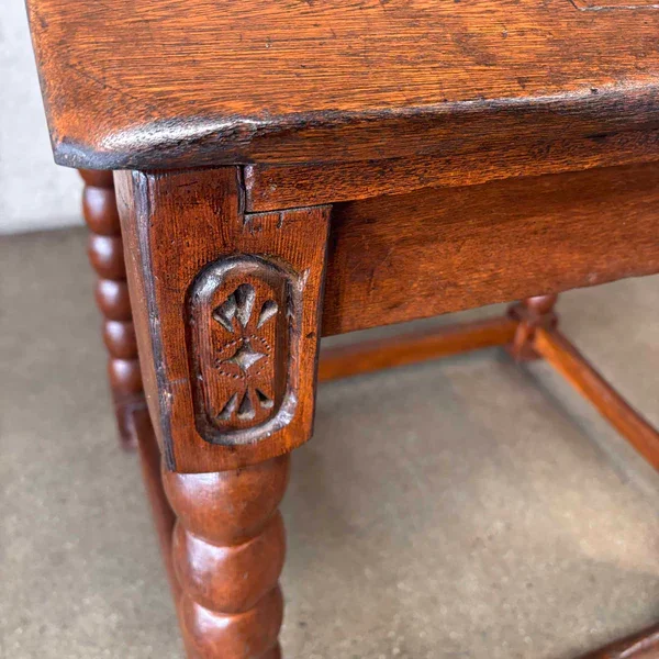 WPA Era Desk - Carved Mahogany - Monterey Style 2.webp