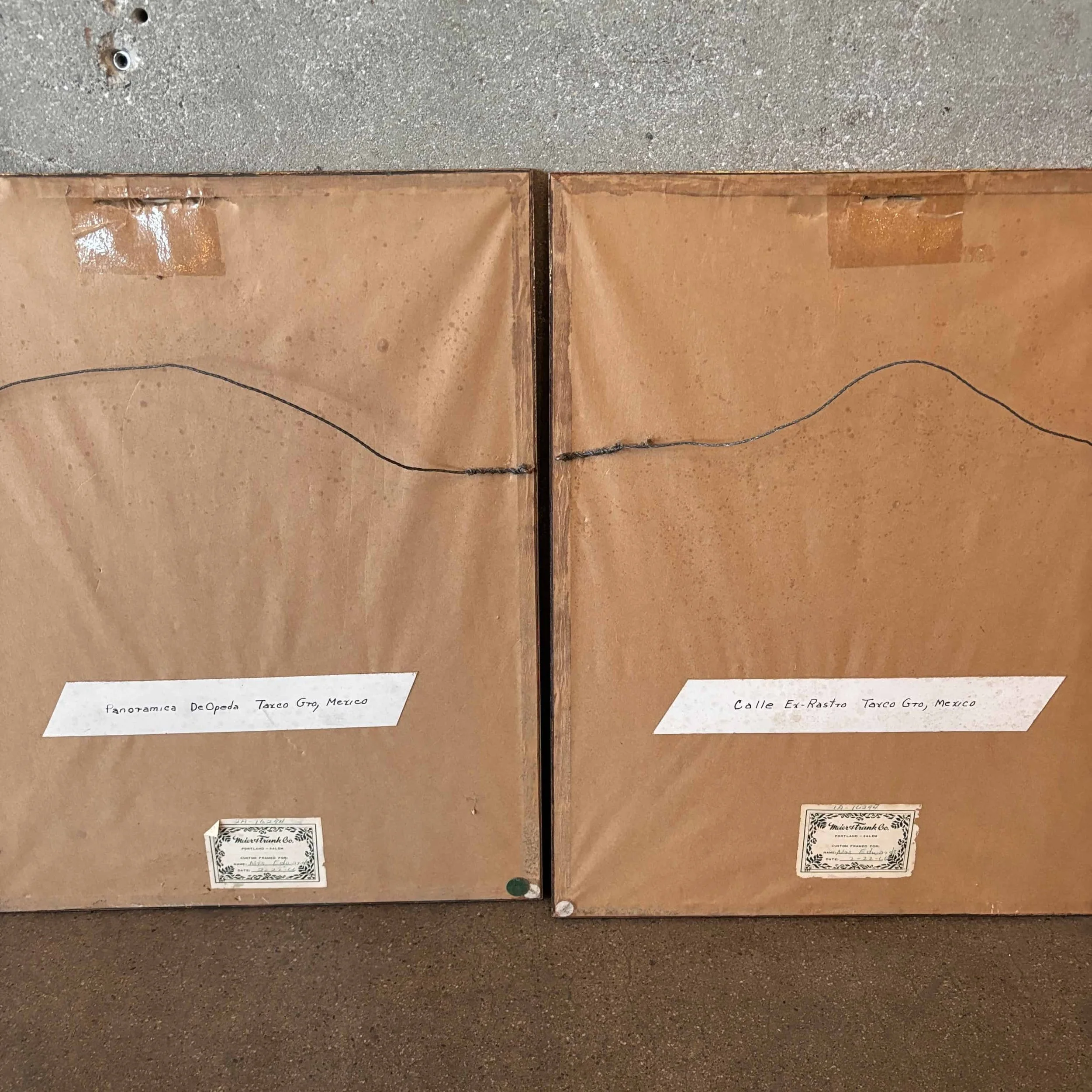 Pair of Vintage Paintings Taxco Mexico Jose Valasquez 3.jpg