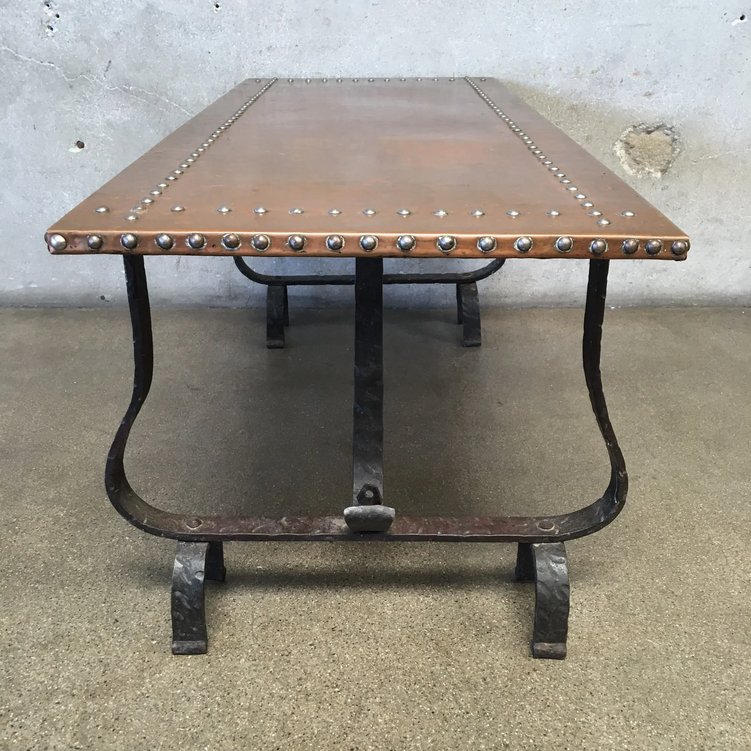 Monterey Furniture Early Copper Top - Wrought Iron Base Table 2.webp