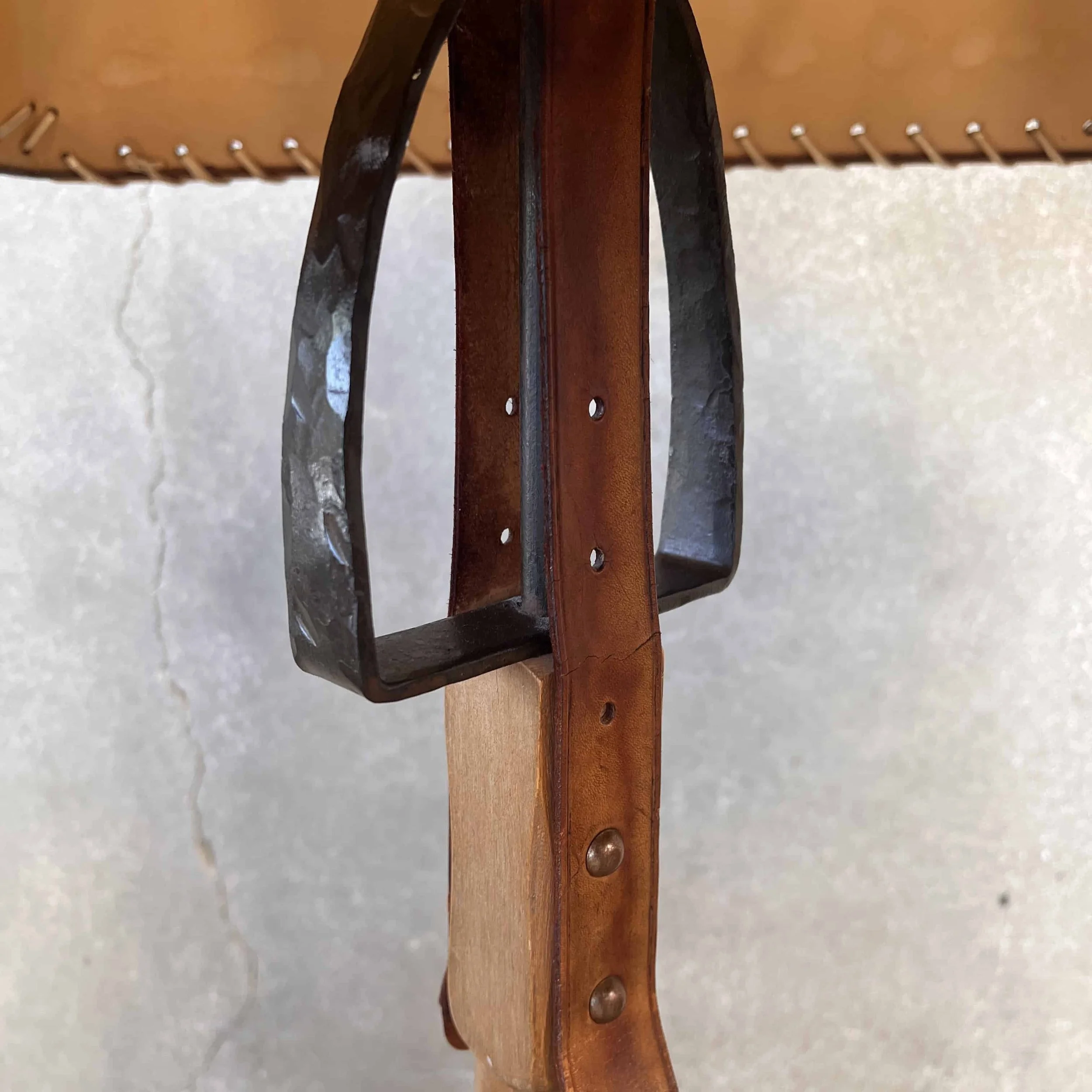 Monterey Furniture Floor Lamp - Tooled Leather Detail3.jpg