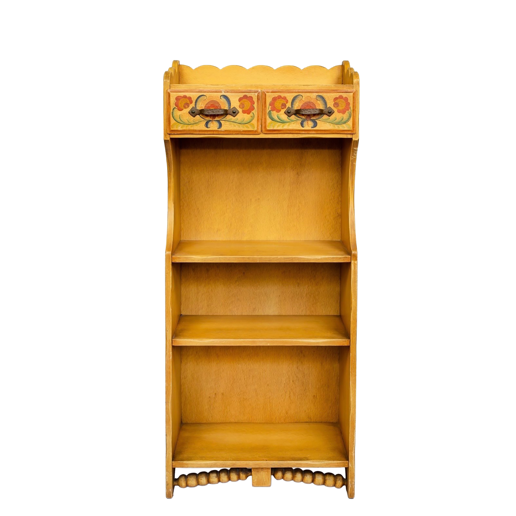 NBG Monterey Furniture Narrow Bookshelf mid 1930’s yellow IMG_3577.png