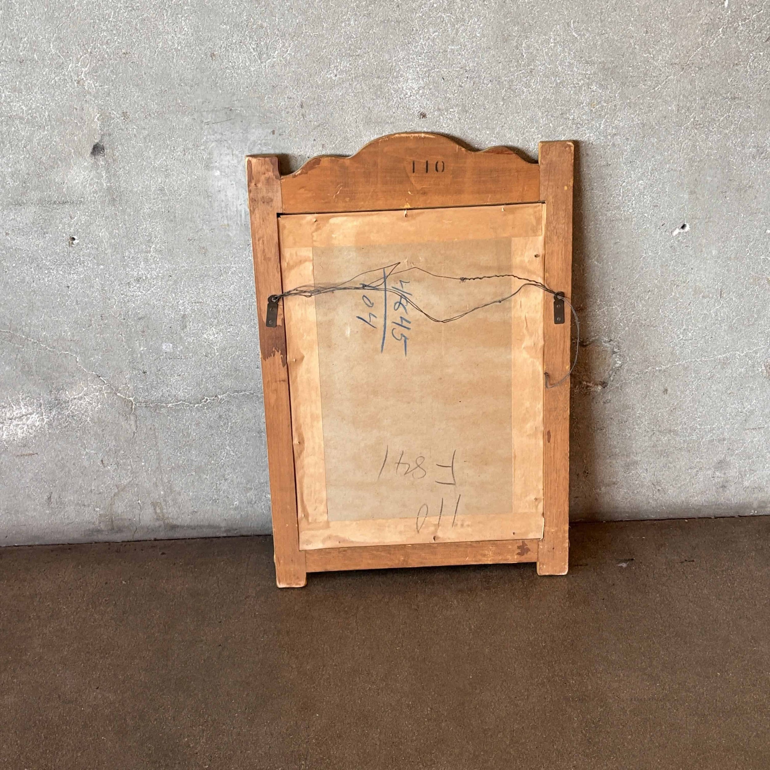 Monterey Furniture Mirror with Iron Straps and Floral Decoration 2.jpg