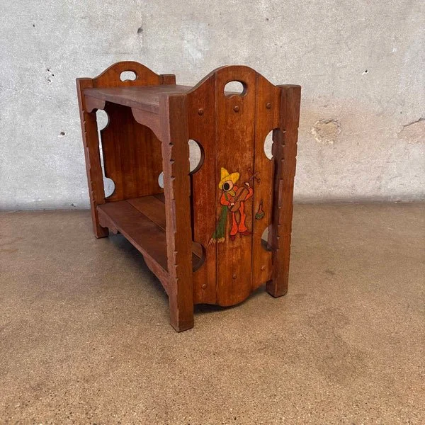 Monterey Style Del-Rey Side Table Hand Painted - Mahogany