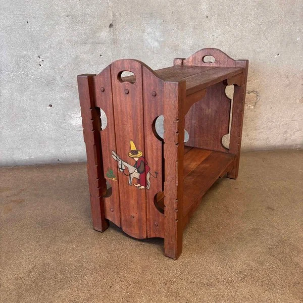 Monterey Style Del-Rey Side Table Hand Painted - Mahogany 3.jpg