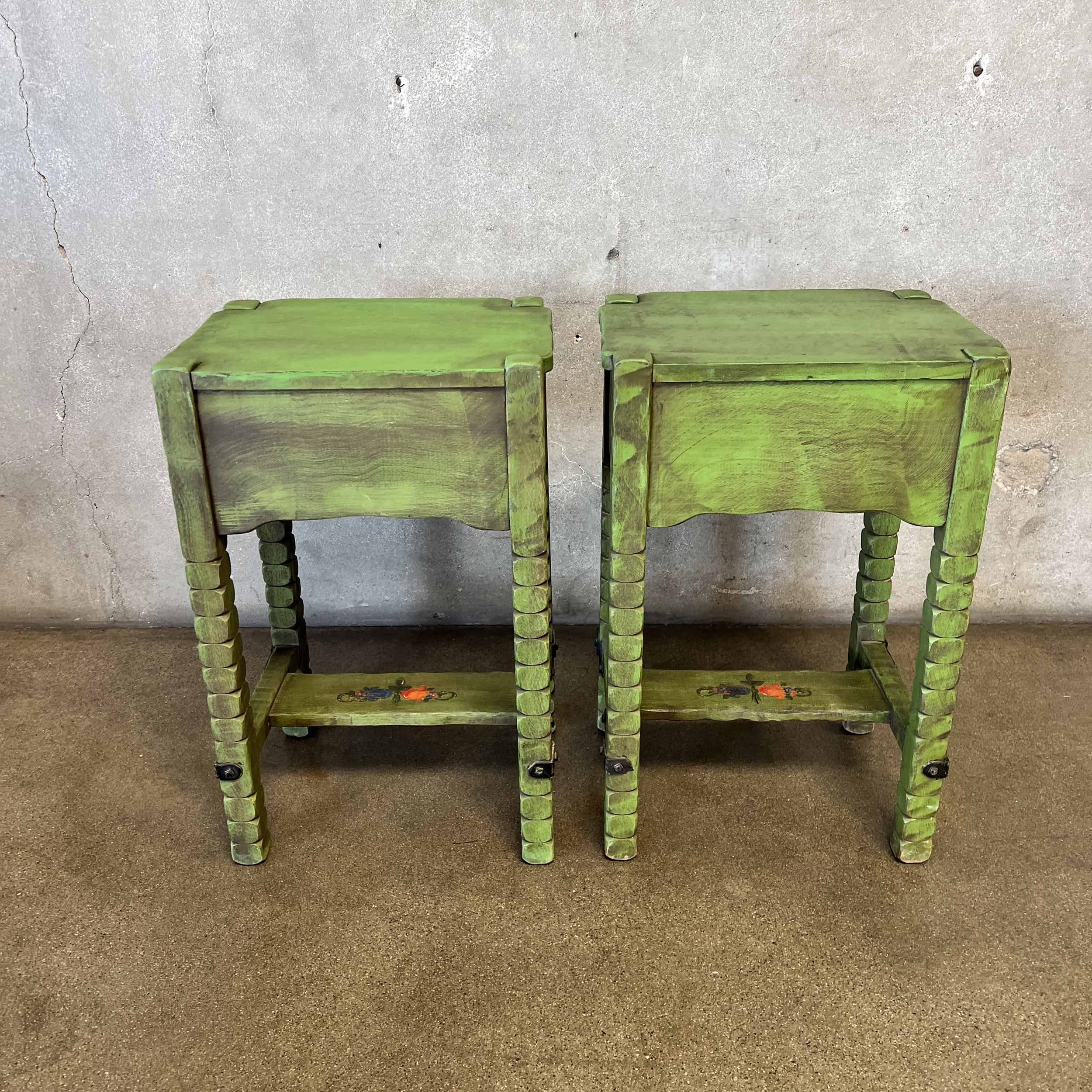 Pair of 1930 Monterey Furniture Nightstands - Spanish Green4.jpg