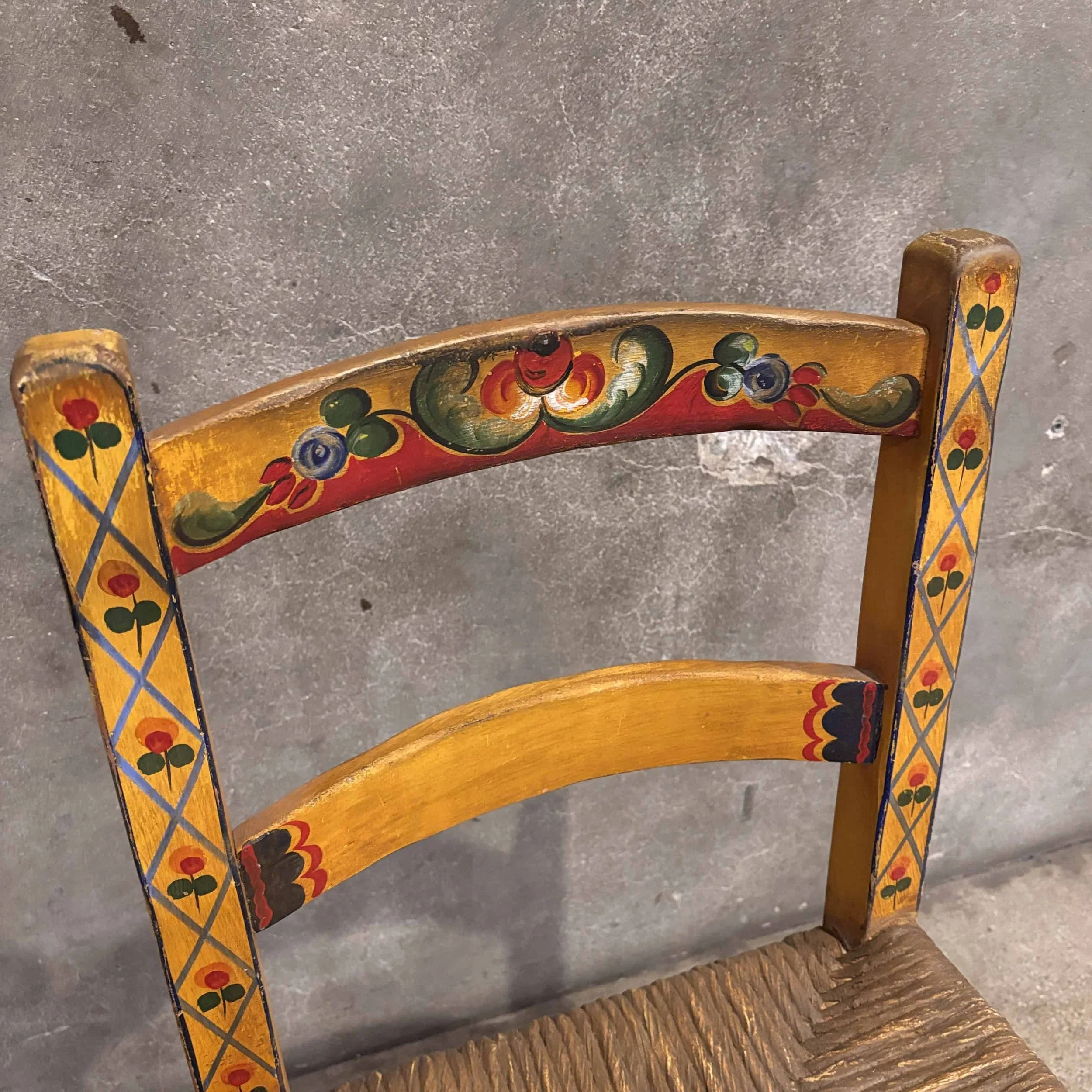 Monterey Floral Painted Rush Seat Chair 4.jpg