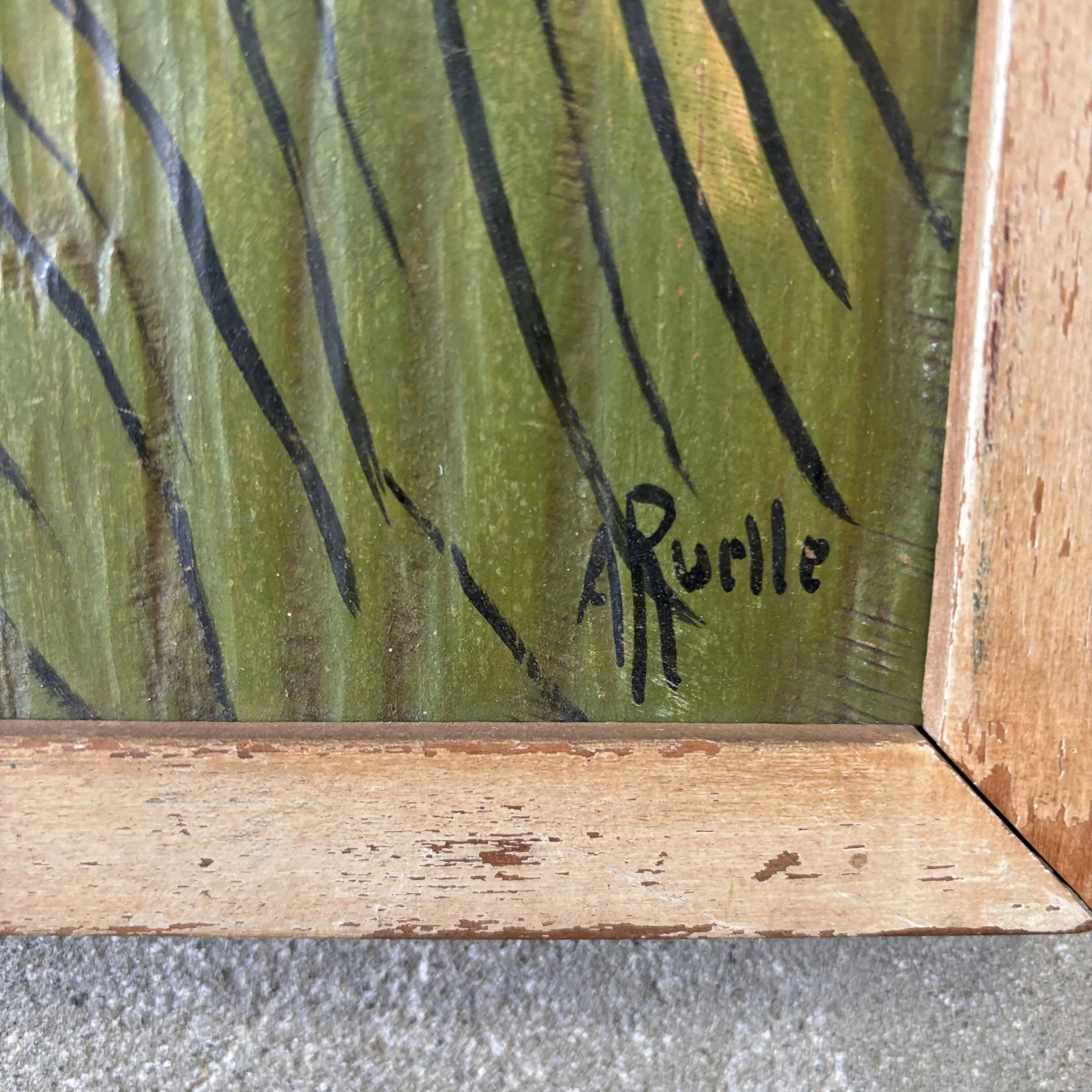 Street Scene Painting by A. Ruelle, 1930s 5.jpg