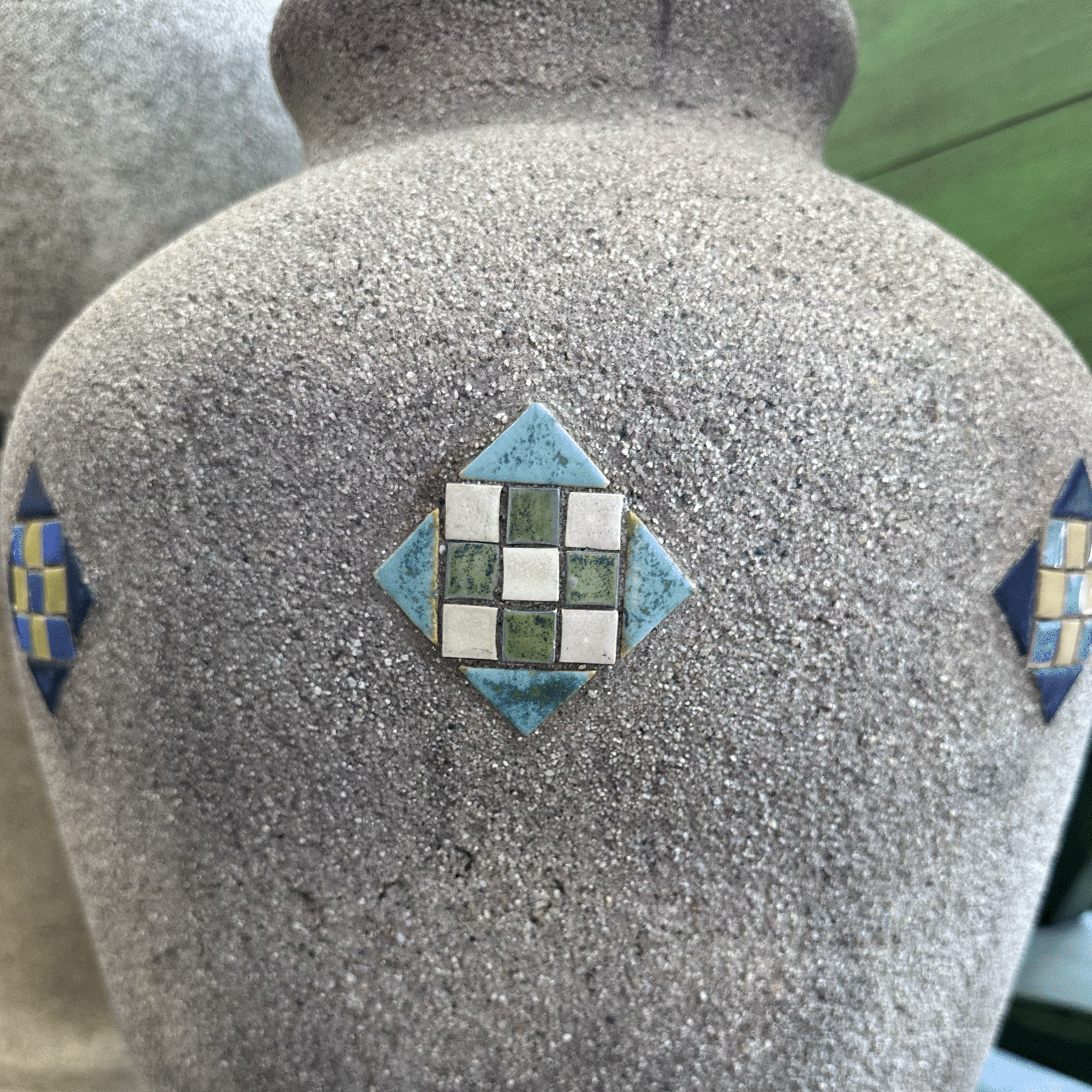 Hillside Pottery Cement Vase W Tile Inserts2.png