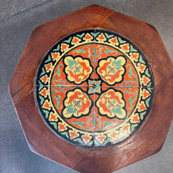 D & M Round Tile Table 1920's