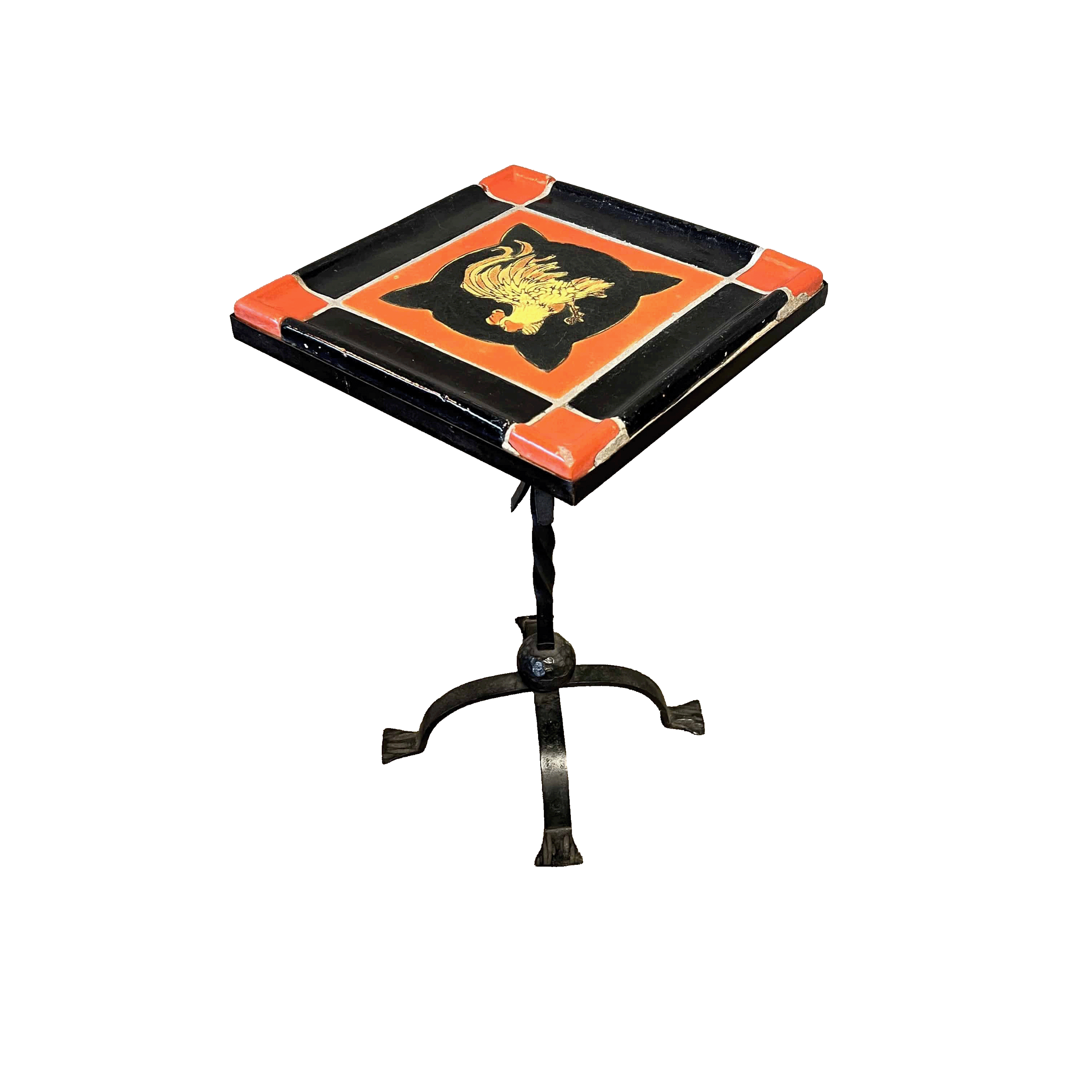 D & M Tile Table Wrought Iron Base