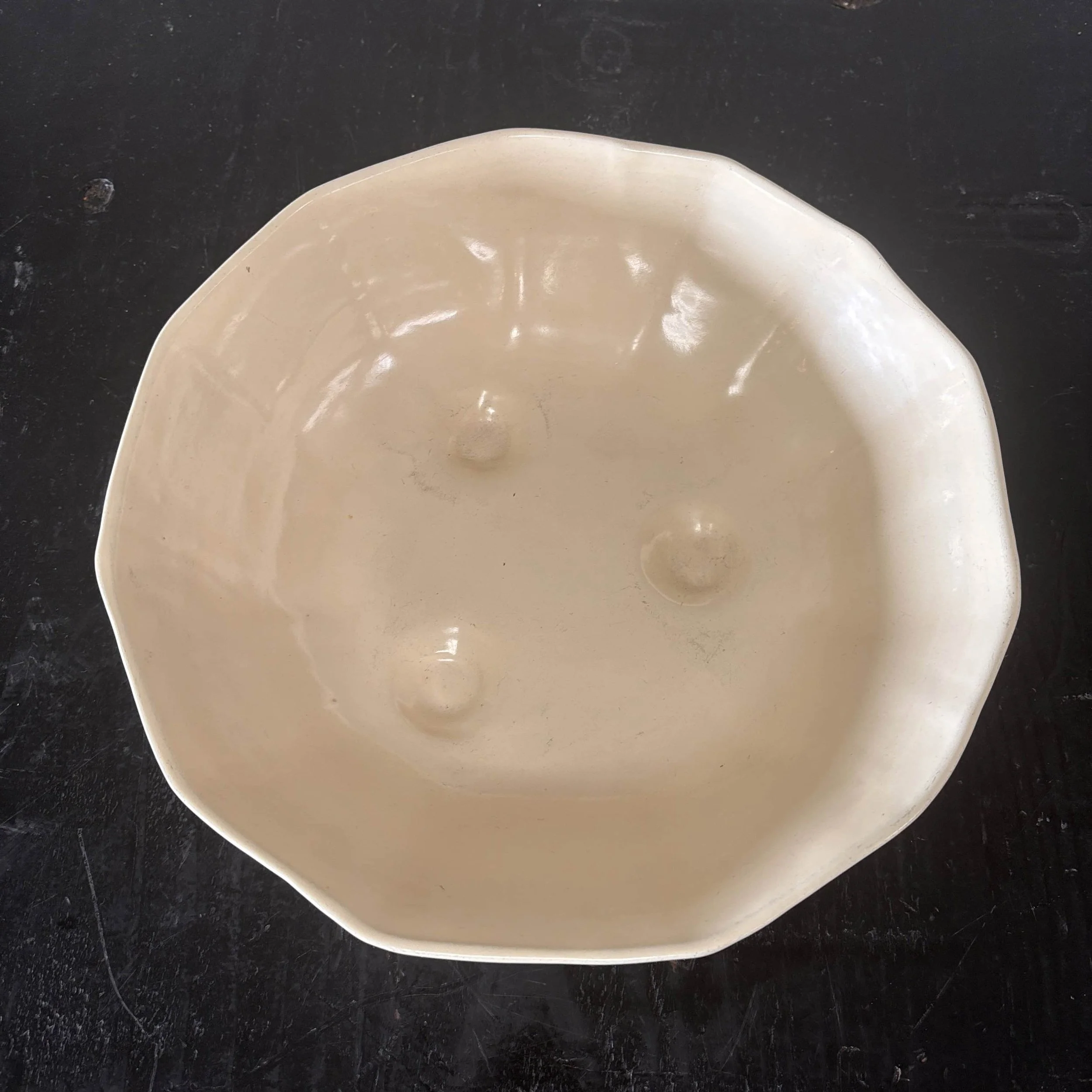 Catalina Island Footed Bowl - Pearly White Glaze 2.jpg