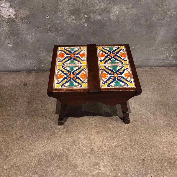 D&M California 8" Tile Top Walnut Table