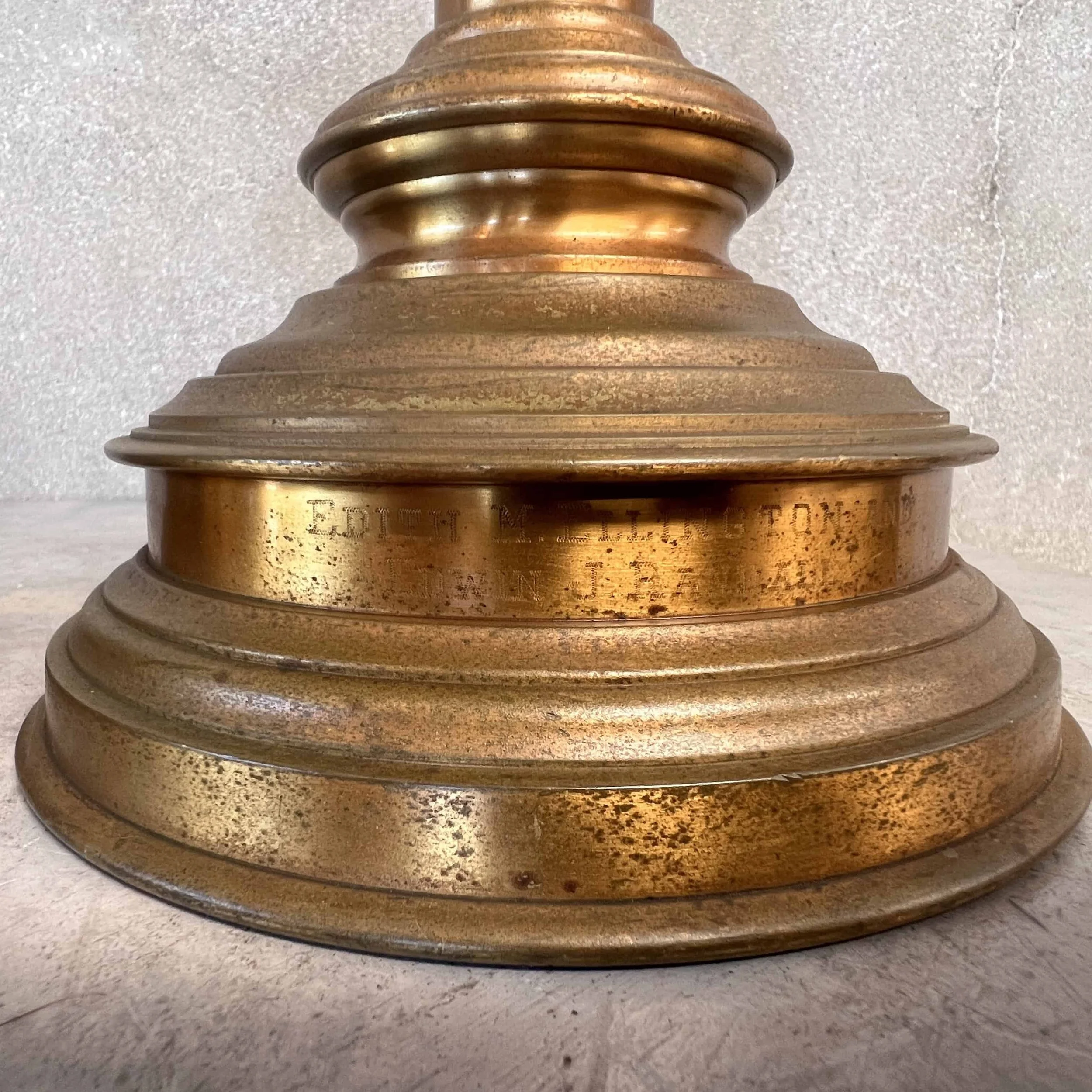 Pair of Large Gorham Brass Candlesticks4.jpg