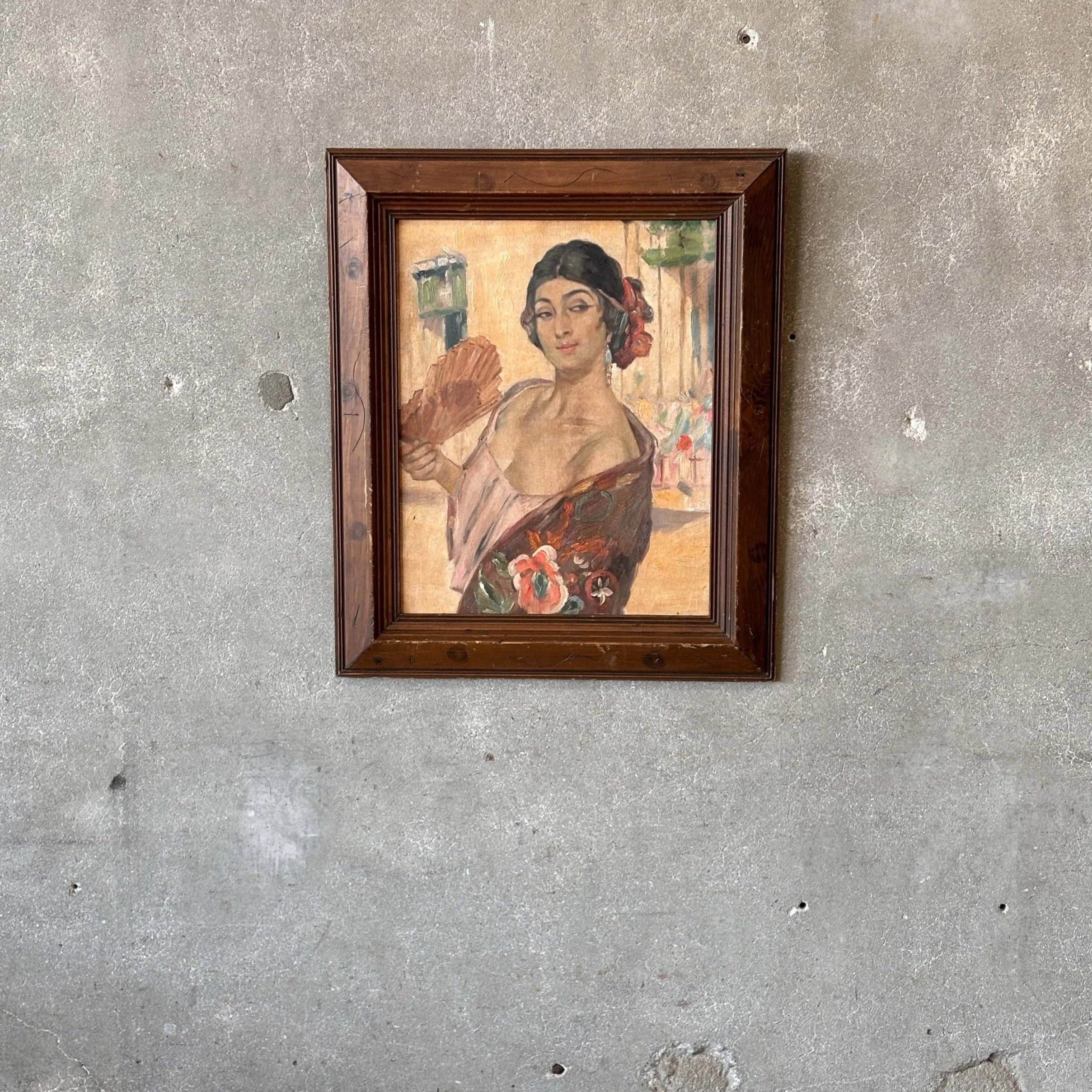 Vintage Senorita Painting