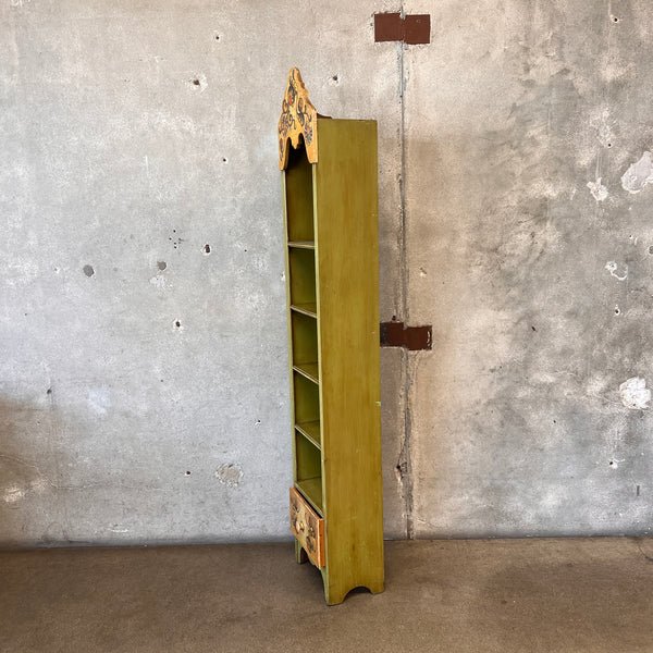 Monterey Furniture Hand Painted Narrow Bookshelf 1930'sv3.jpg