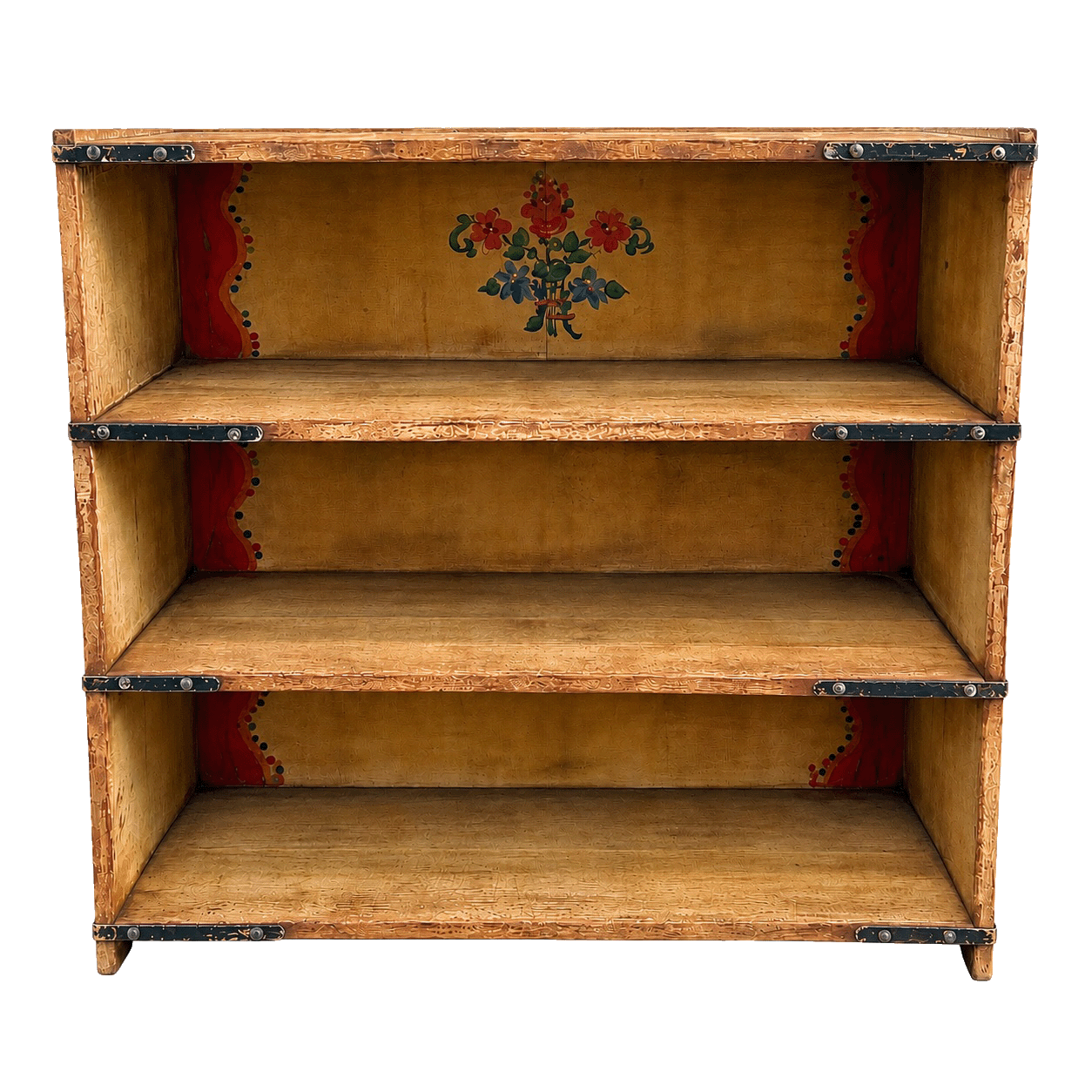 Monterey Furniture Classic Low Bookcase in Straw Ivory Finish