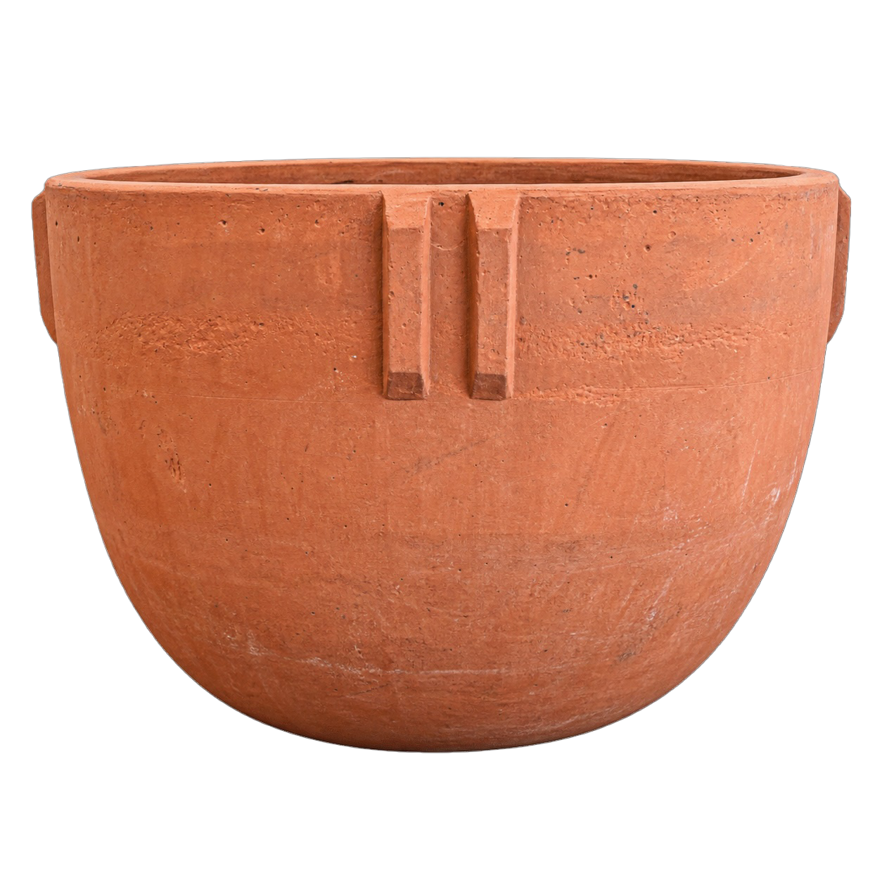 Extra-large Terracotta Bauer Indian bowl planter