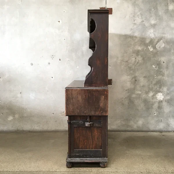 Large Old Wood Sunburst Monterey Furniture Hutch 7.webp