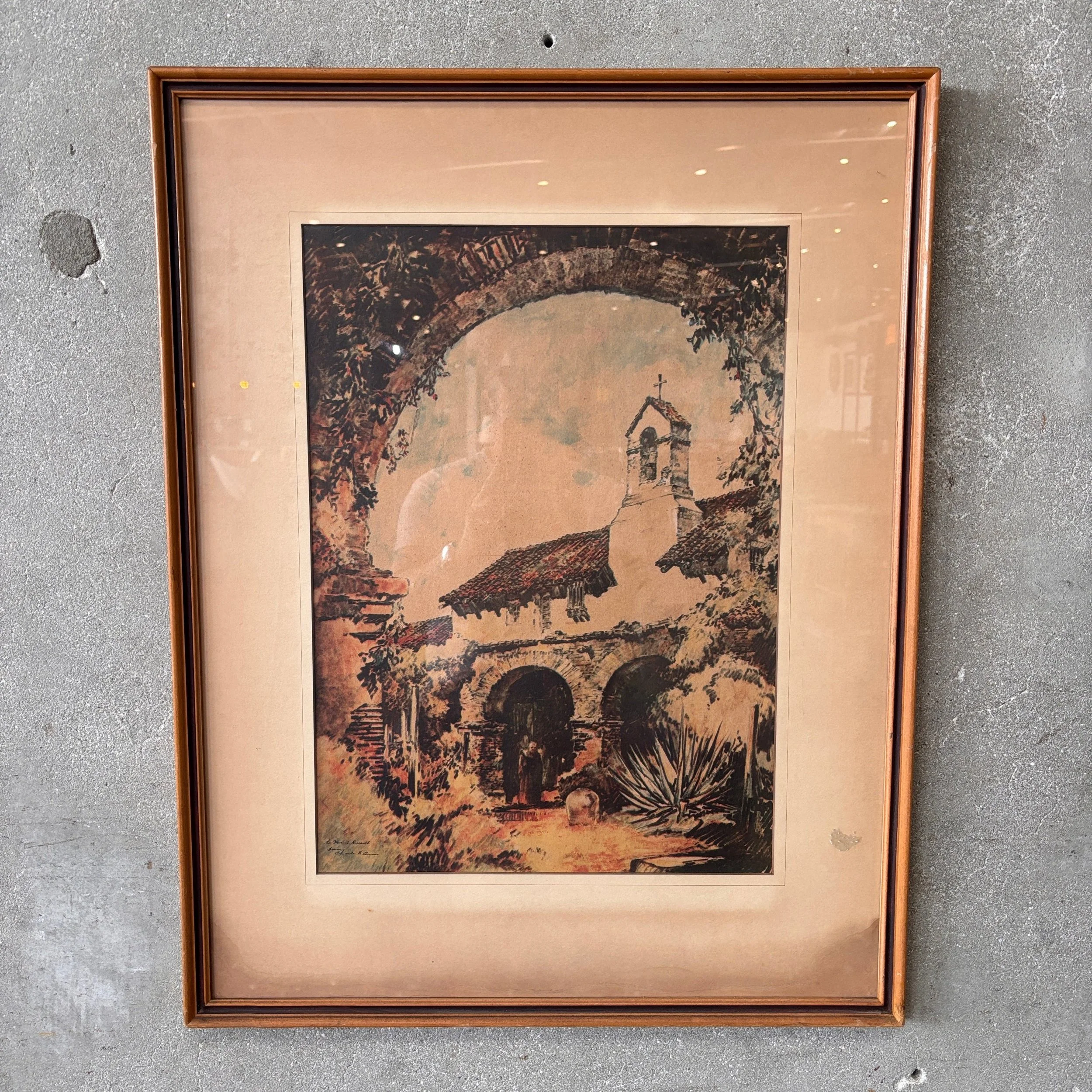 Signed Mission Art By Charles H. Owens