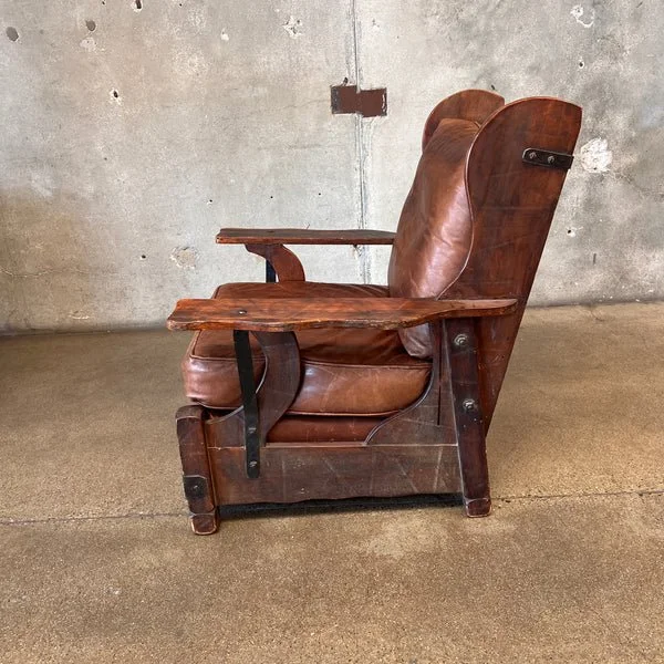 Monterey Furniture Wing Back Chair Old Wood Finish 1.jpg