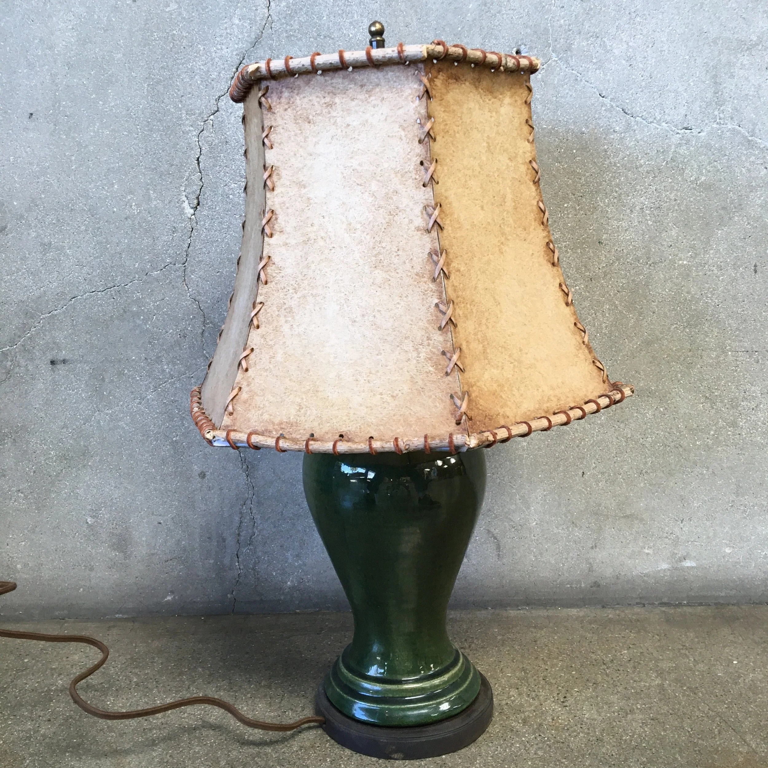 Bauer Pottery Lamp with New Artisan Shade