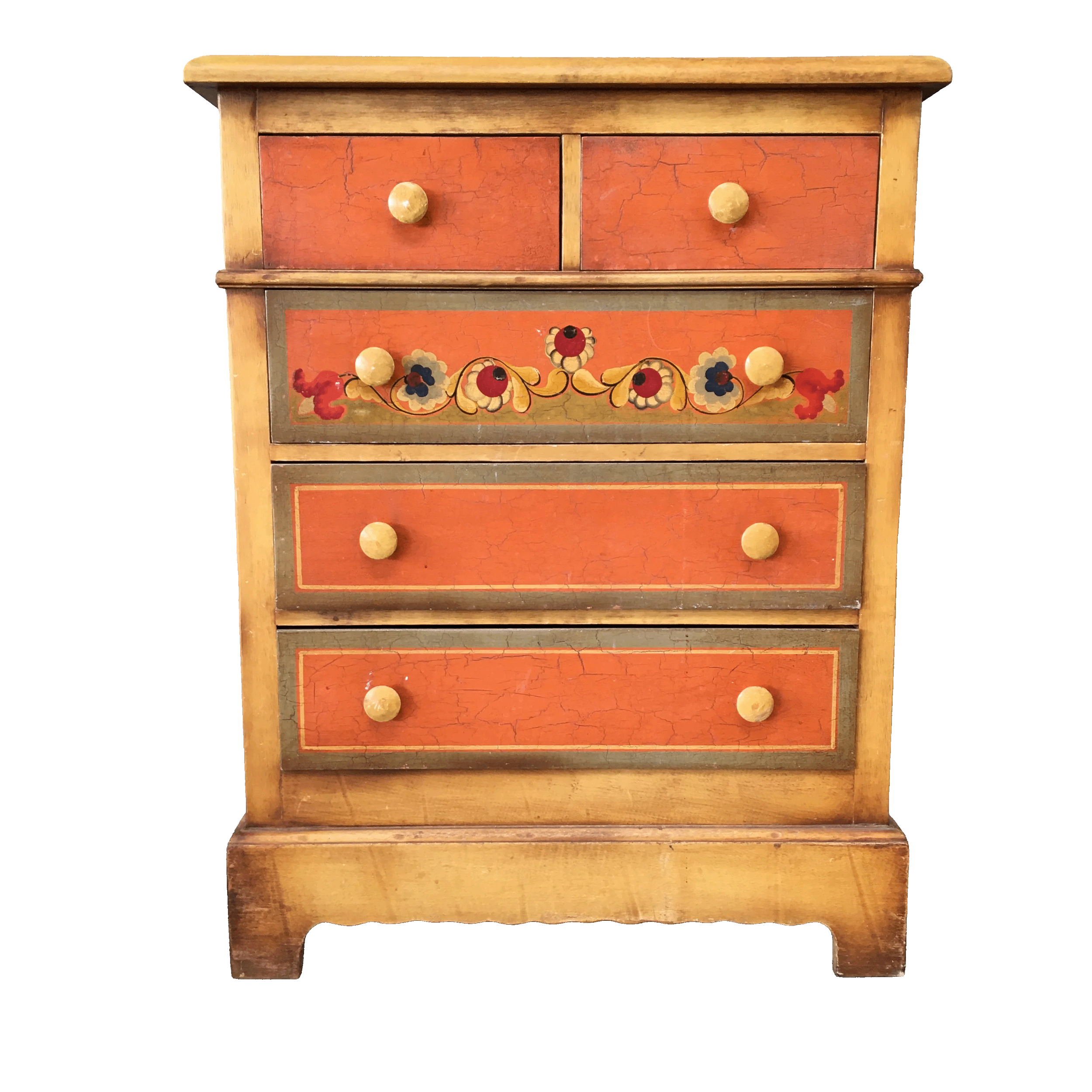 Monterey Furniture Floral High Boy Dresser