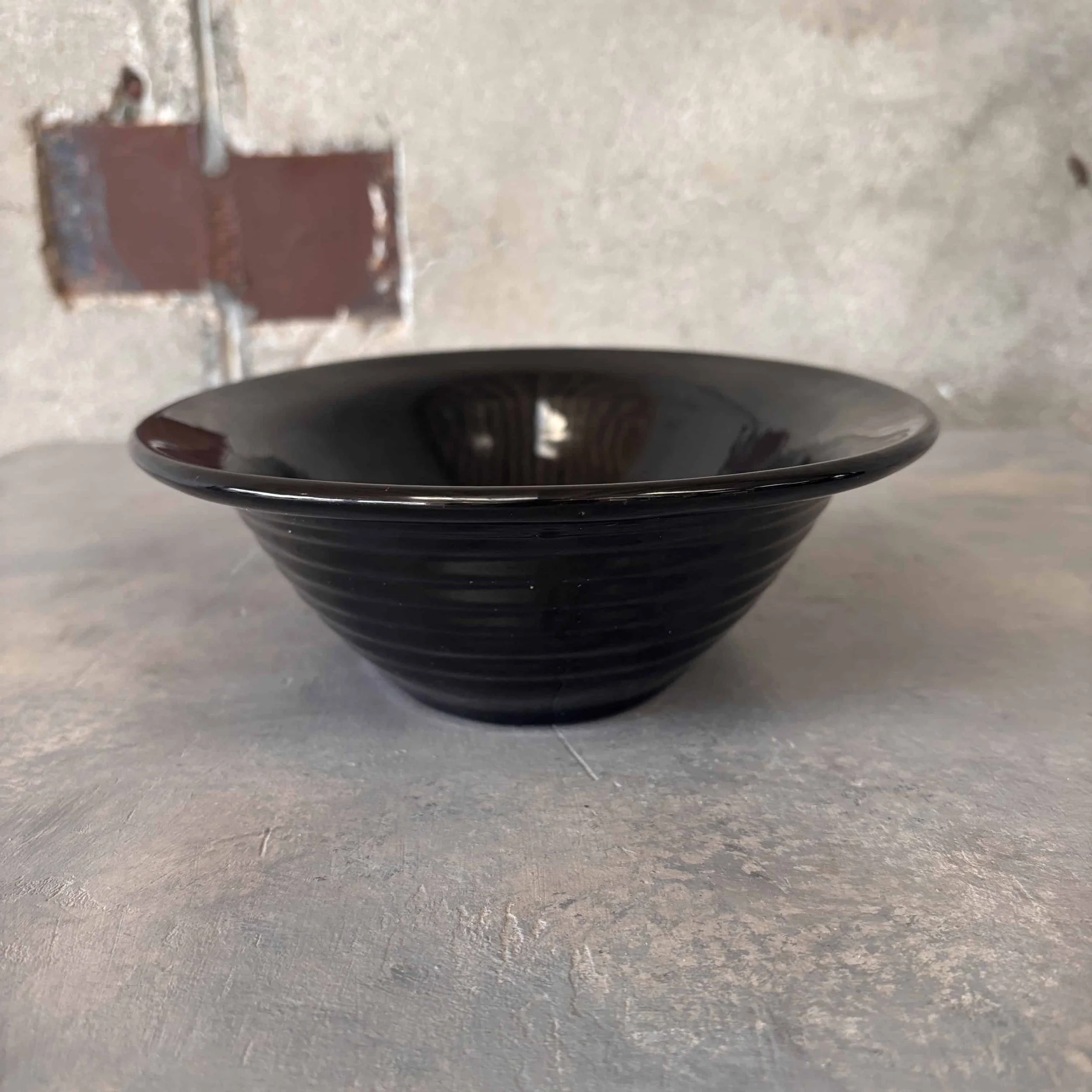 Bauer Oval Black Glaze Bowl