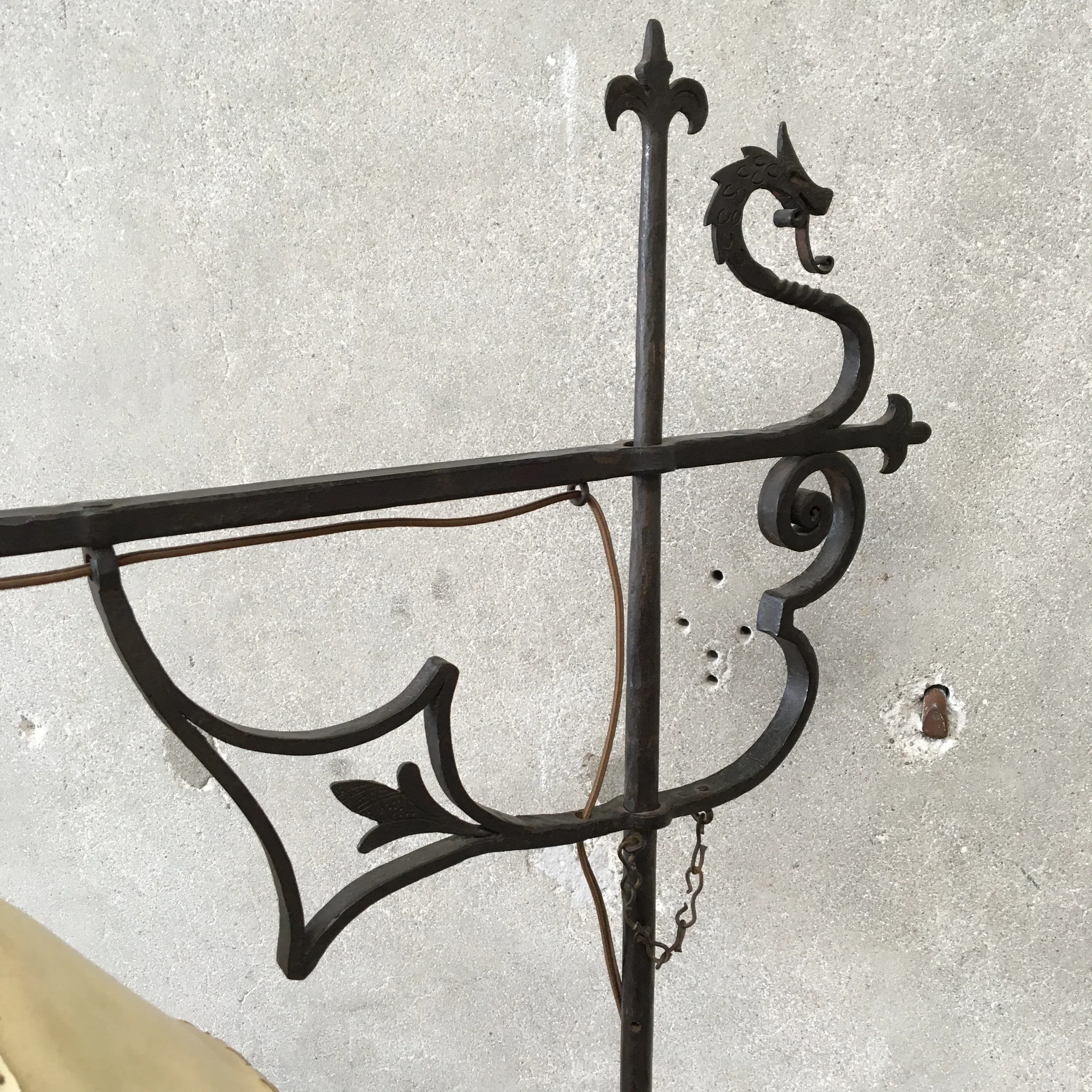 Monterey Style Forged Iron Dragon Lamp 3.webp