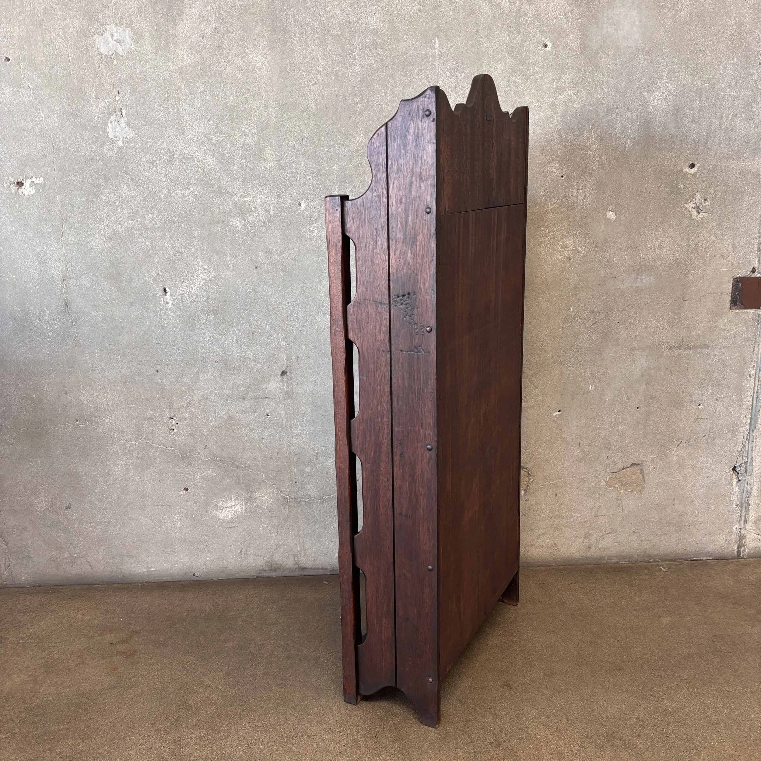 Spanish Revival Bookcase - 1930s Del Rey Mahogany 4.jpg