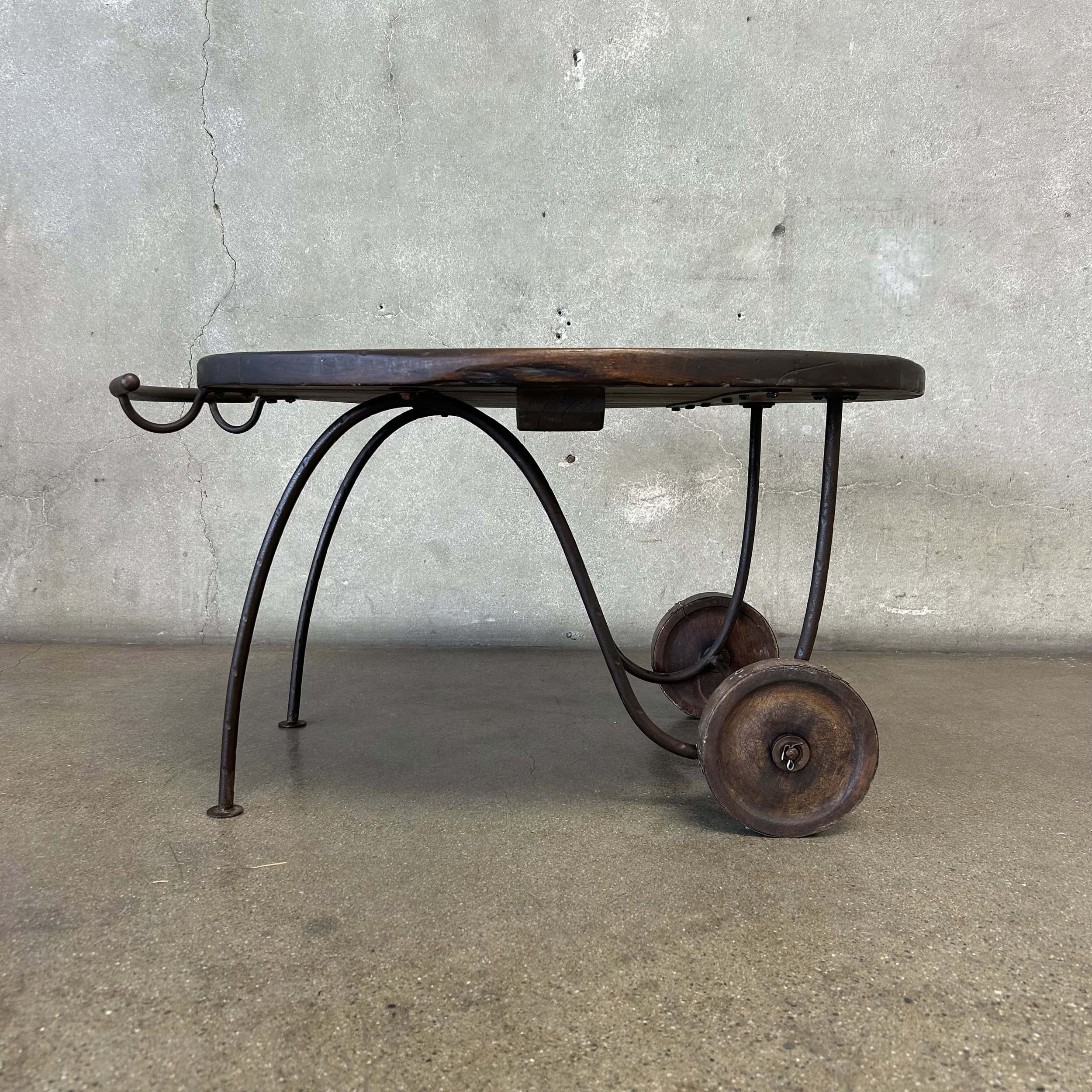 Monterey Furniture 1930's Rare Rolling Cart Coffee Table2.jpg
